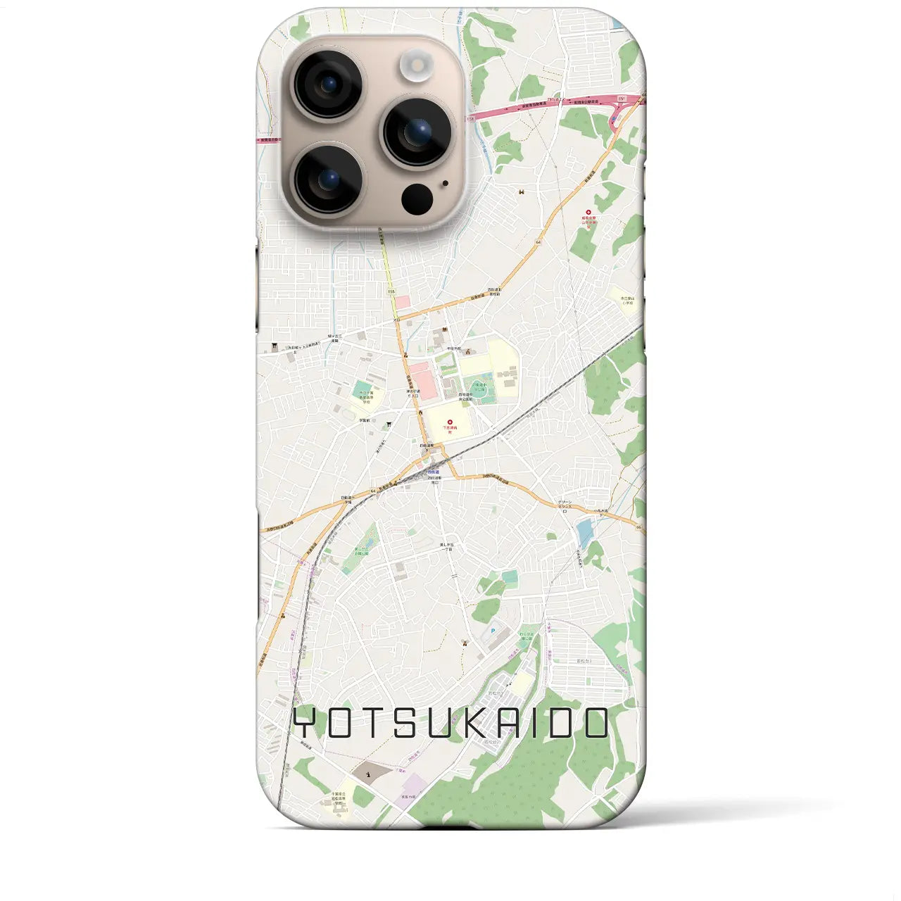 【四街道(千葉県)】地図柄iPhoneケース(バックカバータイプ)