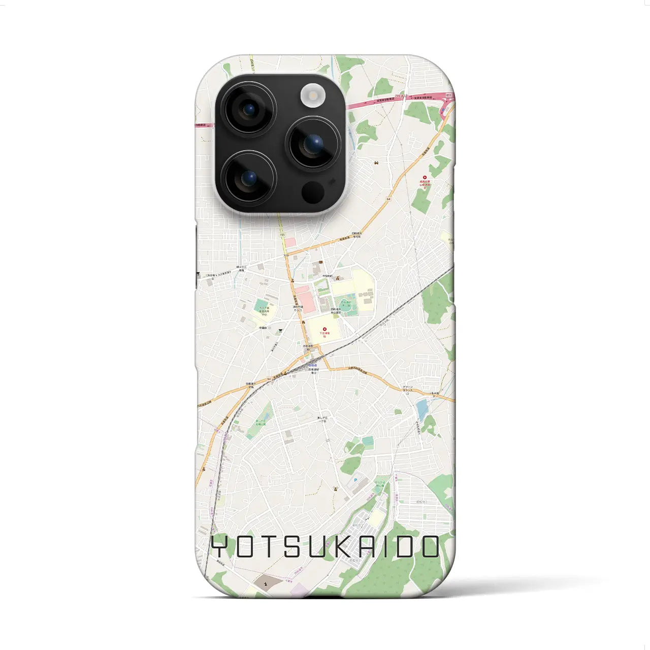 【四街道(千葉県)】地図柄iPhoneケース(バックカバータイプ)