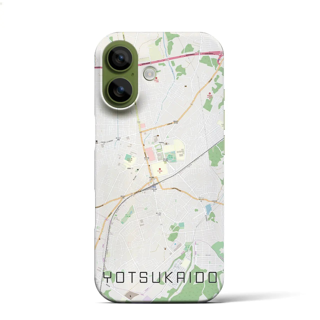 【四街道(千葉県)】地図柄iPhoneケース(バックカバータイプ)