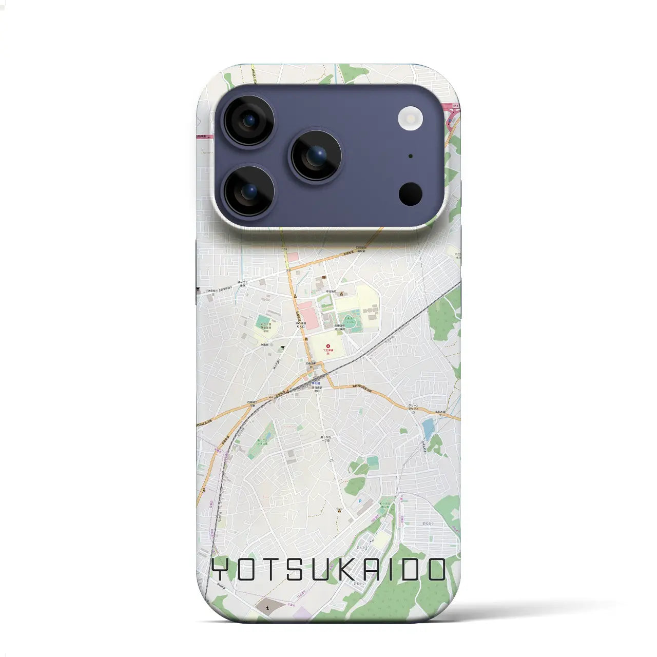 【四街道(千葉県)】地図柄iPhoneケース(バックカバータイプ)ナチュラル・iPhone 17 Pro Max 用
