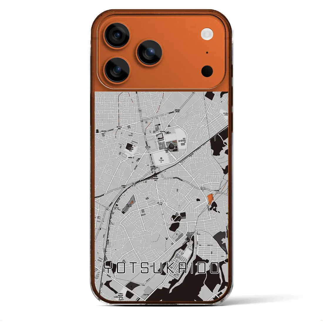 【四街道(千葉県)】地図柄iPhoneケース(クリアタイプ)