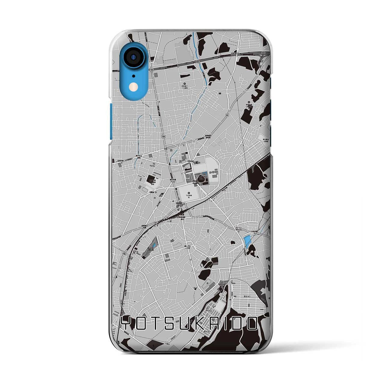 【四街道(千葉県)】地図柄iPhoneケース(クリアタイプ)