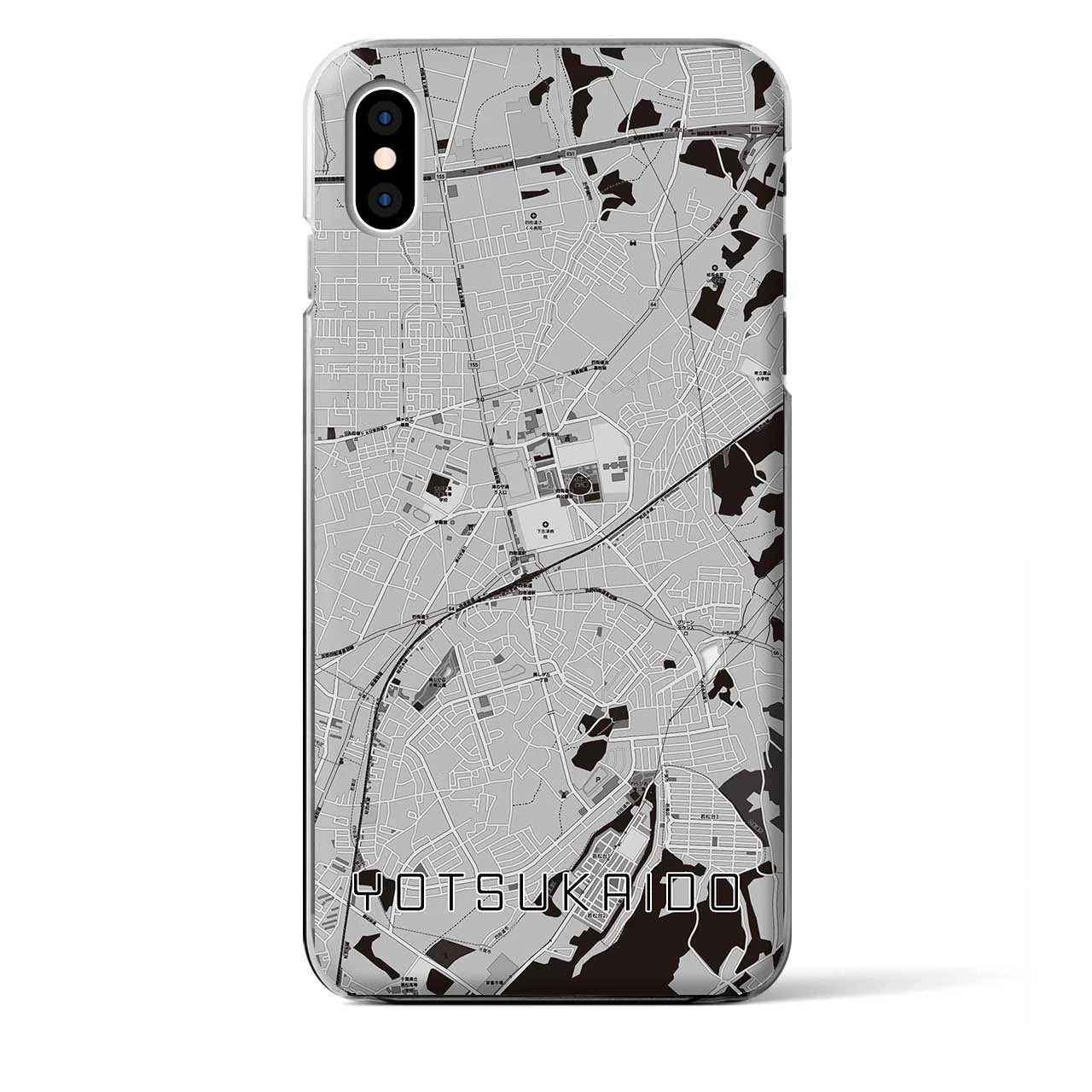【四街道(千葉県)】地図柄iPhoneケース(クリアタイプ)