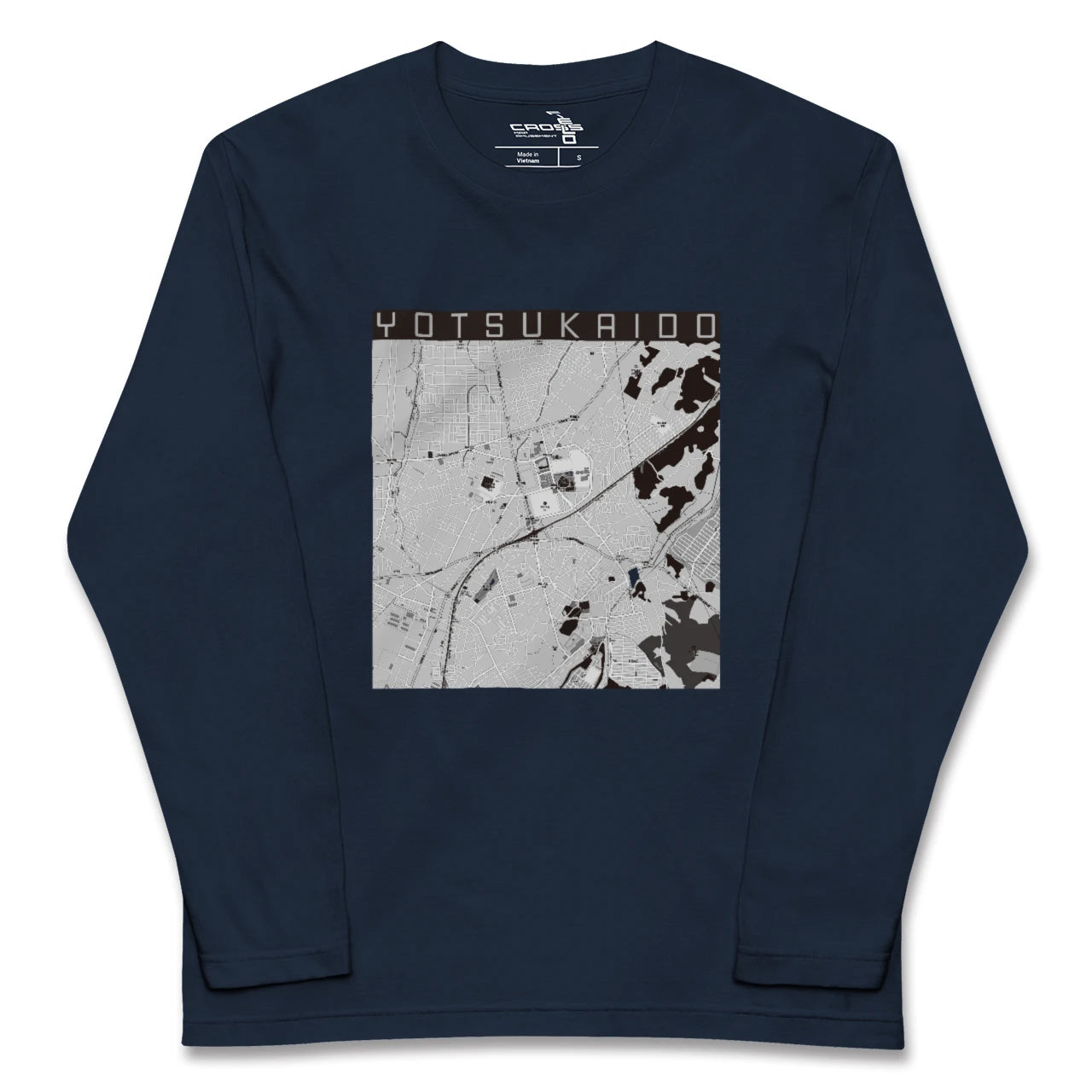 【四街道(千葉県)】地図柄ロングスリーブTシャツ