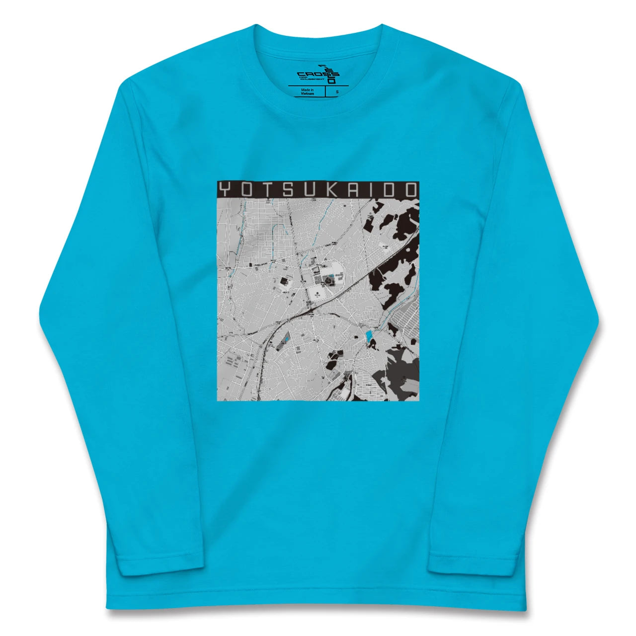 【四街道(千葉県)】地図柄ロングスリーブTシャツ
