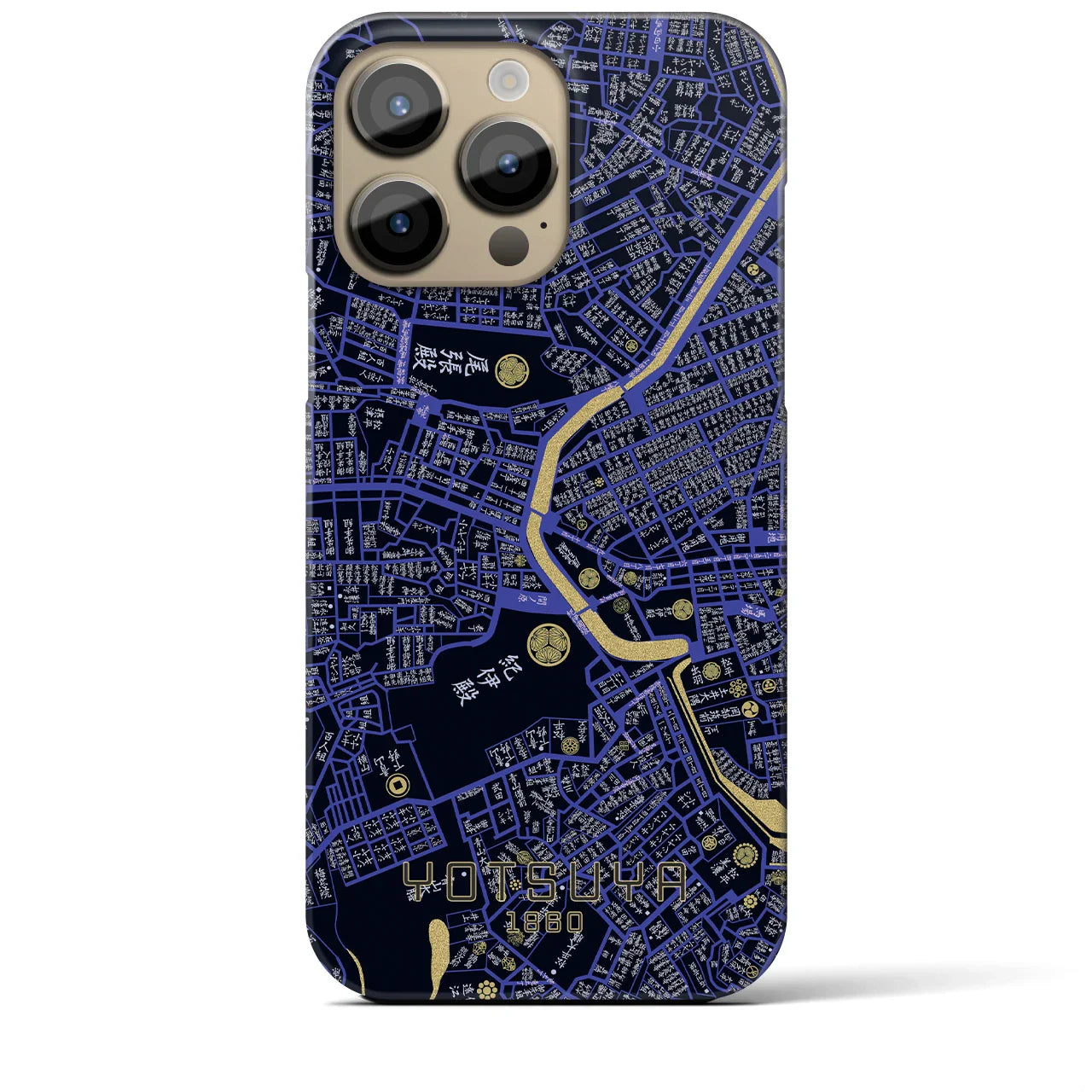 【四ツ谷(東京都)】万延江戸図iPhoneケース(バックカバータイプ)