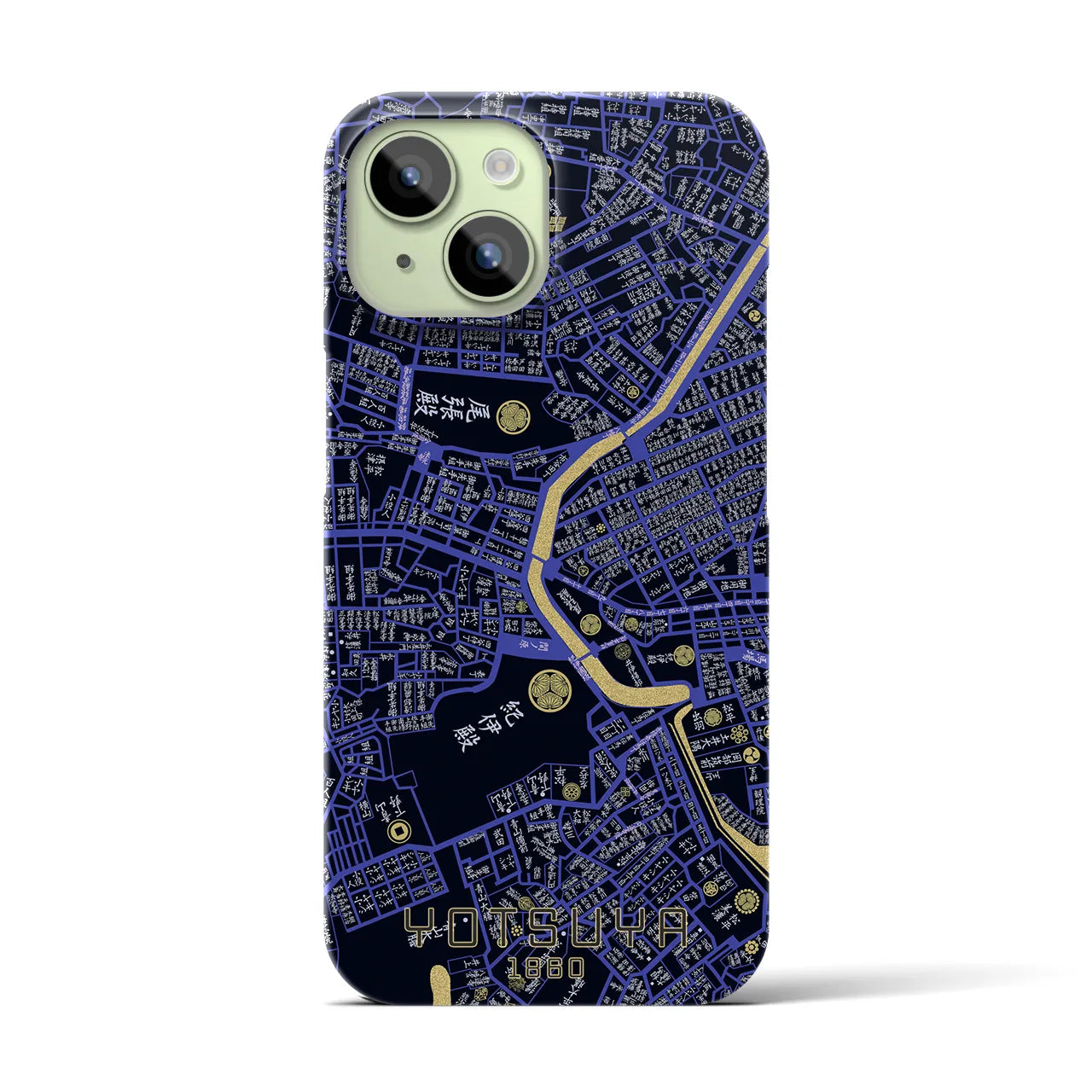 【四ツ谷(東京都)】万延江戸図iPhoneケース(バックカバータイプ)