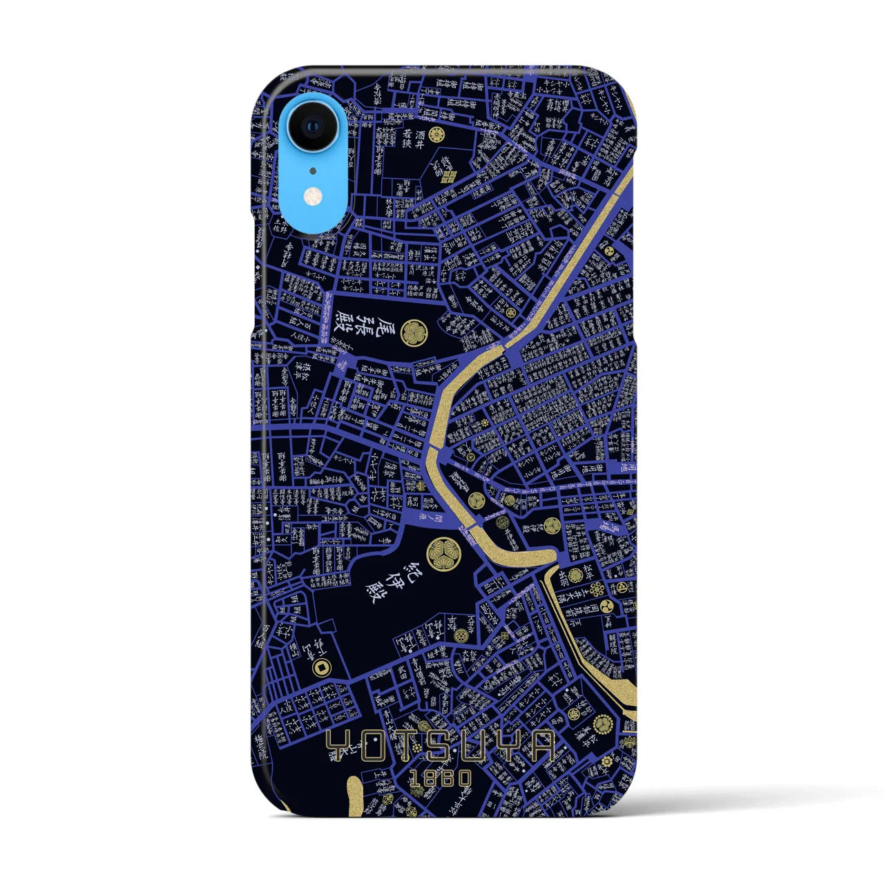 【四ツ谷(東京都)】万延江戸図iPhoneケース(バックカバータイプ)