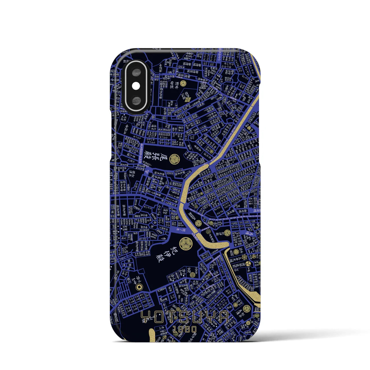 【四ツ谷(東京都)】万延江戸図iPhoneケース(バックカバータイプ)