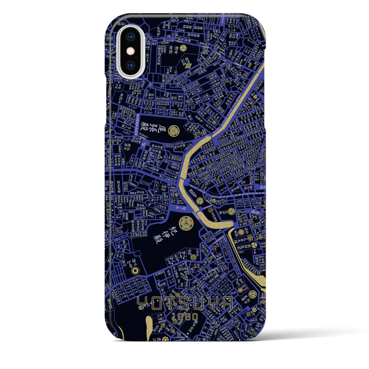 【四ツ谷(東京都)】万延江戸図iPhoneケース(バックカバータイプ)