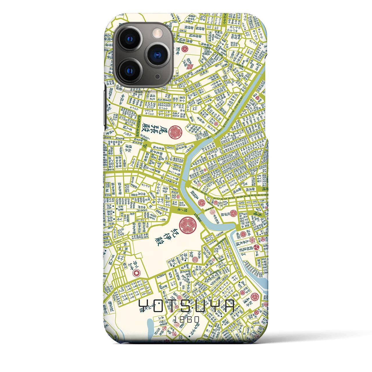 【四ツ谷(東京都)】万延江戸図iPhoneケース(バックカバータイプ)