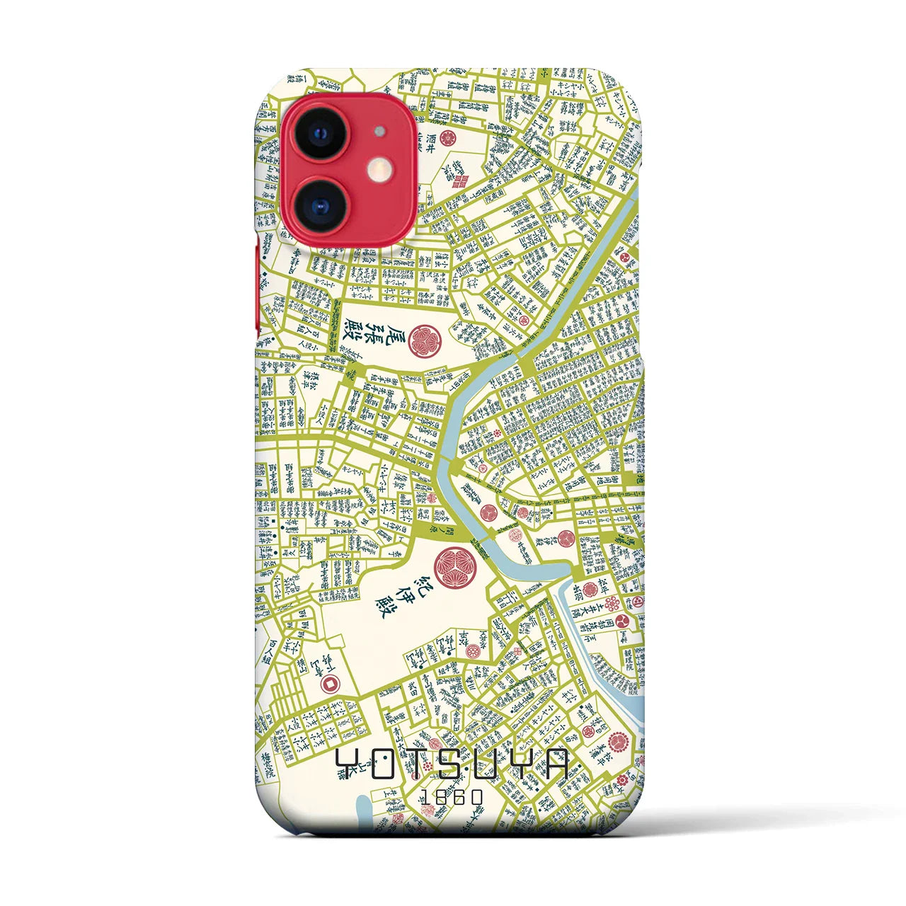 【四ツ谷(東京都)】万延江戸図iPhoneケース(バックカバータイプ)