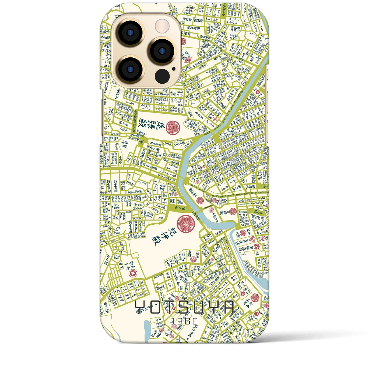 【四ツ谷(東京都)】万延江戸図iPhoneケース(バックカバータイプ)