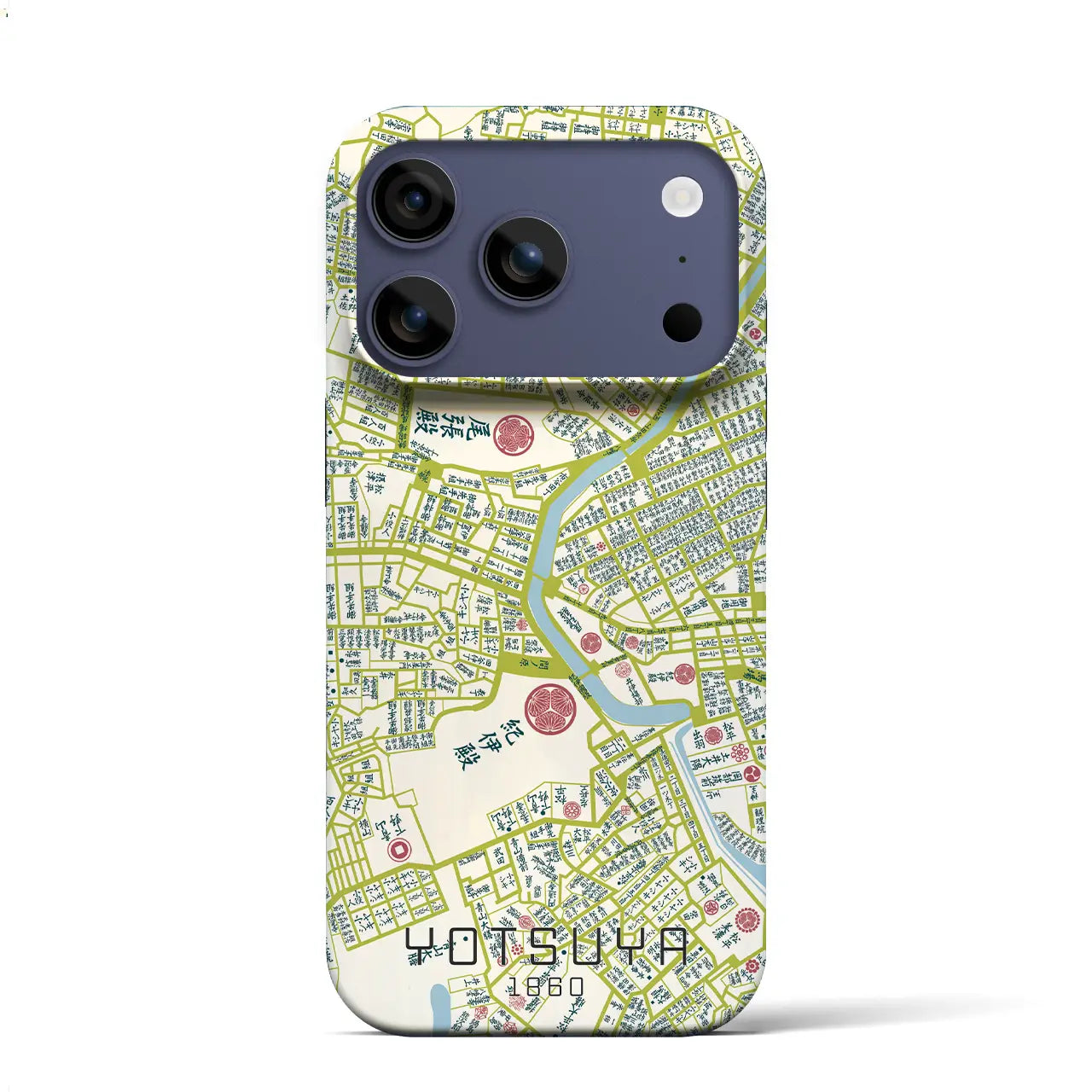 【四ツ谷(東京都)】万延江戸図iPhoneケース(バックカバータイプ)ナチュラル・iPhone 17 Pro Max 用