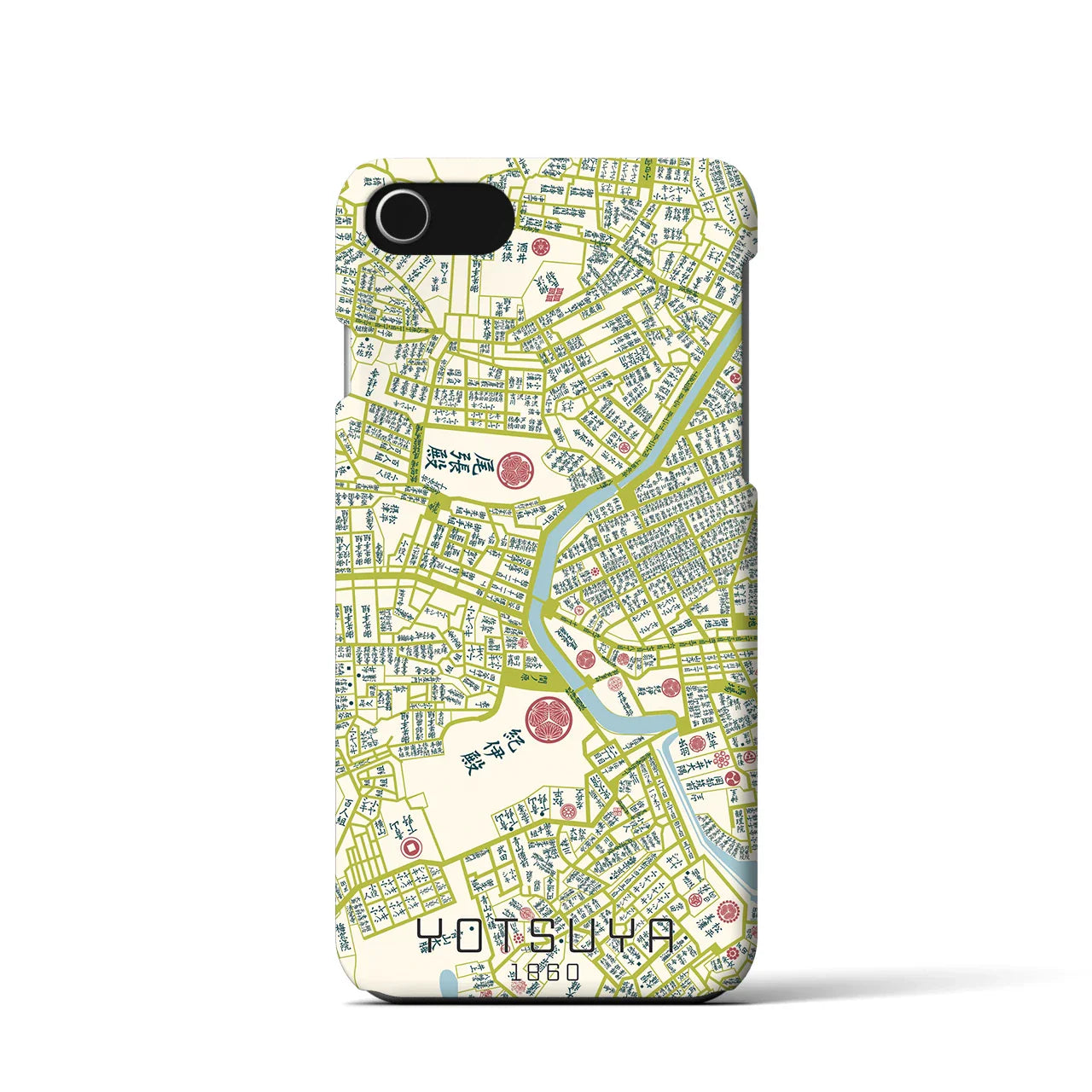 【四ツ谷(東京都)】万延江戸図iPhoneケース(バックカバータイプ)