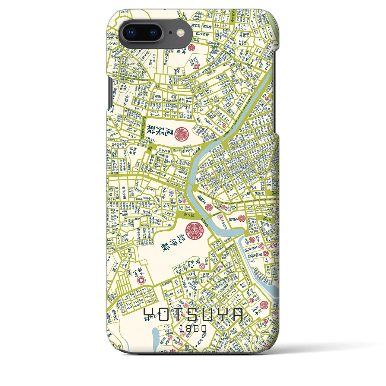 【四ツ谷(東京都)】万延江戸図iPhoneケース(バックカバータイプ)