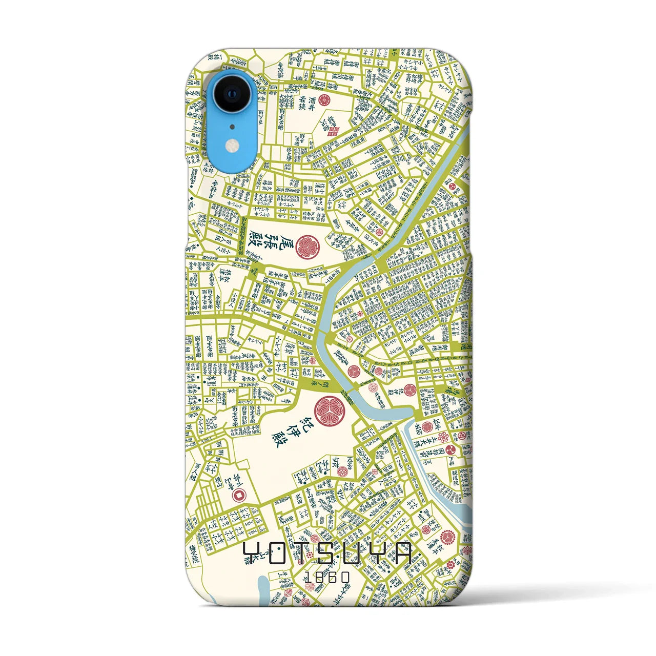 【四ツ谷(東京都)】万延江戸図iPhoneケース(バックカバータイプ)