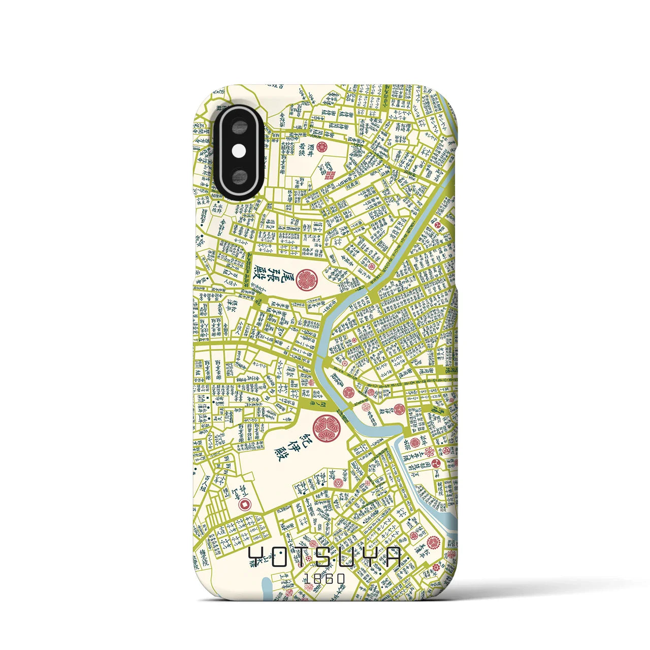 【四ツ谷(東京都)】万延江戸図iPhoneケース(バックカバータイプ)