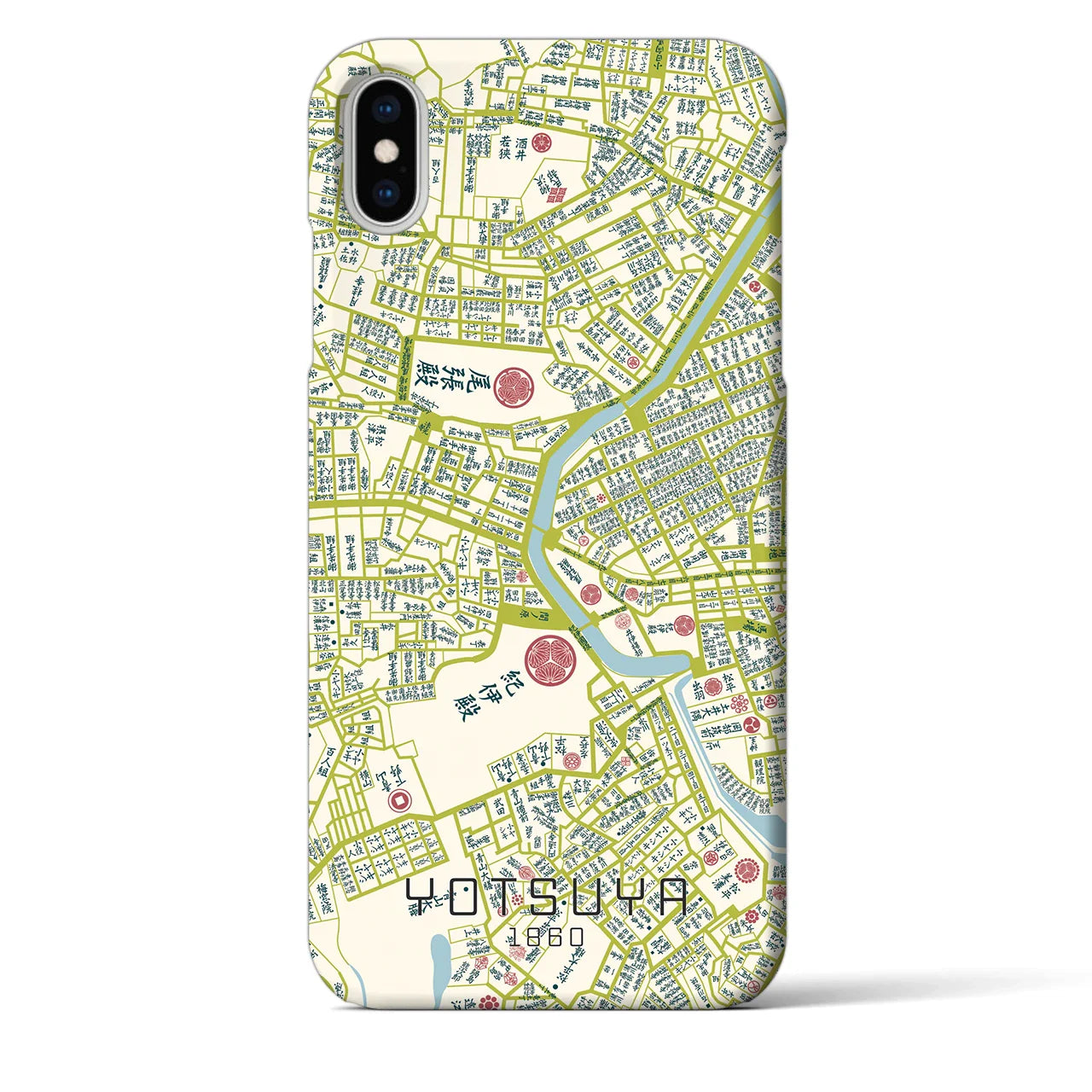 【四ツ谷(東京都)】万延江戸図iPhoneケース(バックカバータイプ)