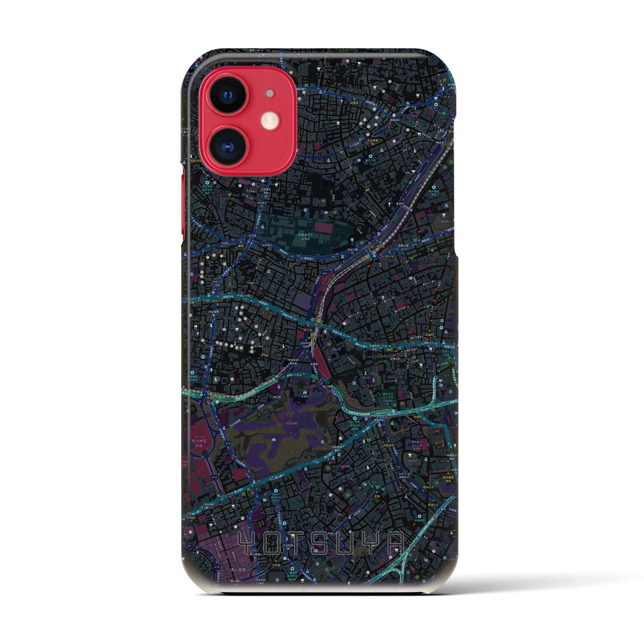 【四ツ谷(東京都)】地図柄iPhoneケース(バックカバータイプ)