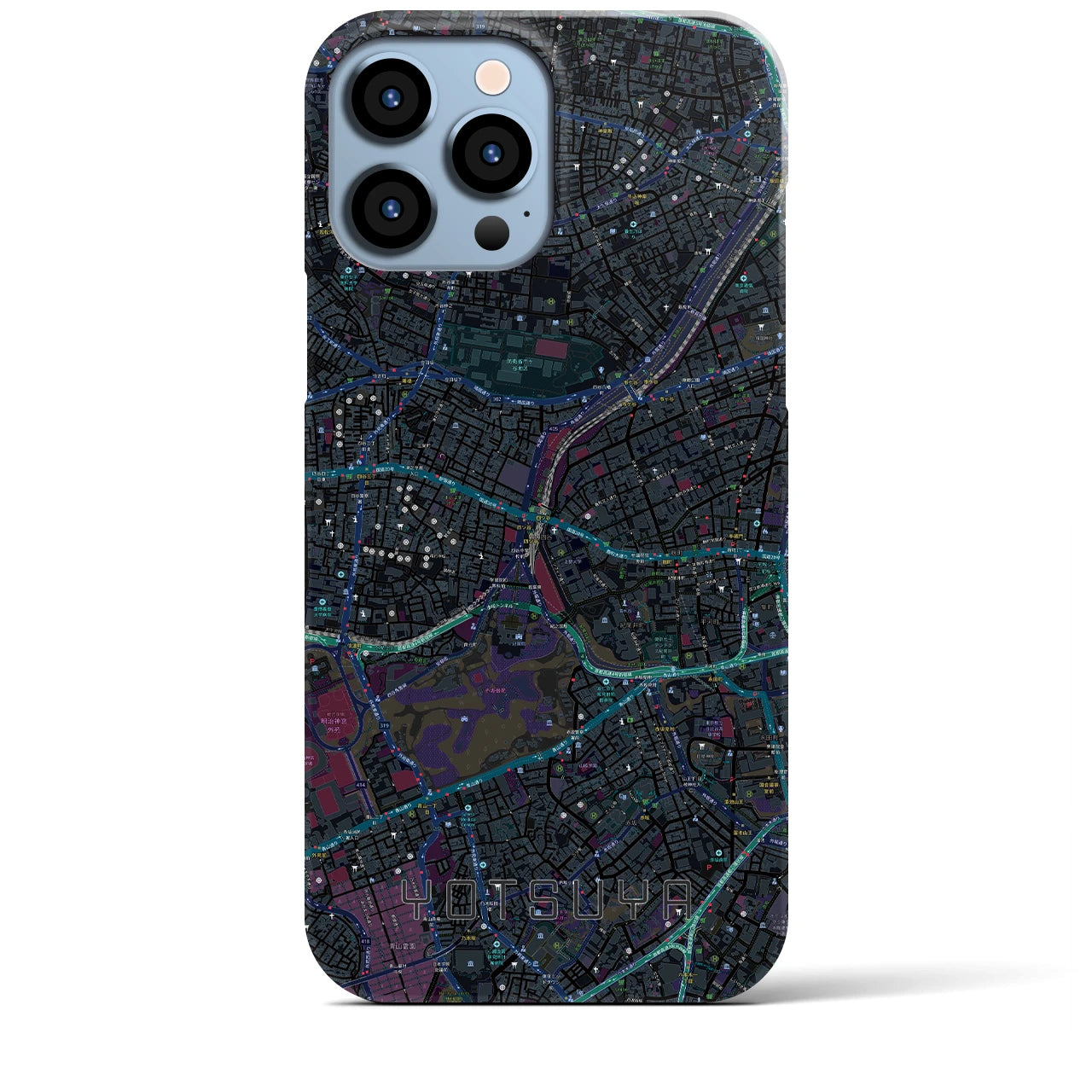 【四ツ谷(東京都)】地図柄iPhoneケース(バックカバータイプ)