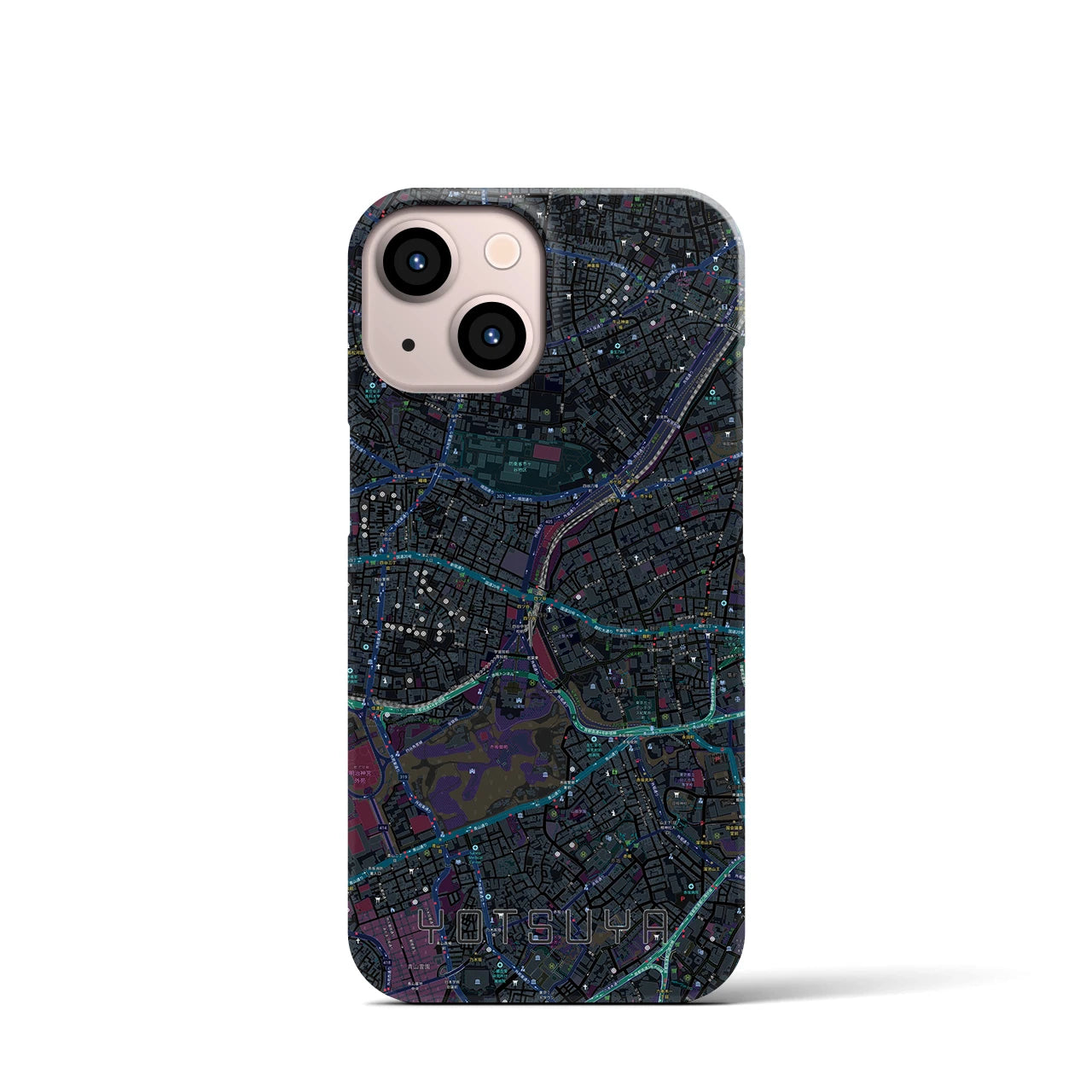 【四ツ谷(東京都)】地図柄iPhoneケース(バックカバータイプ)