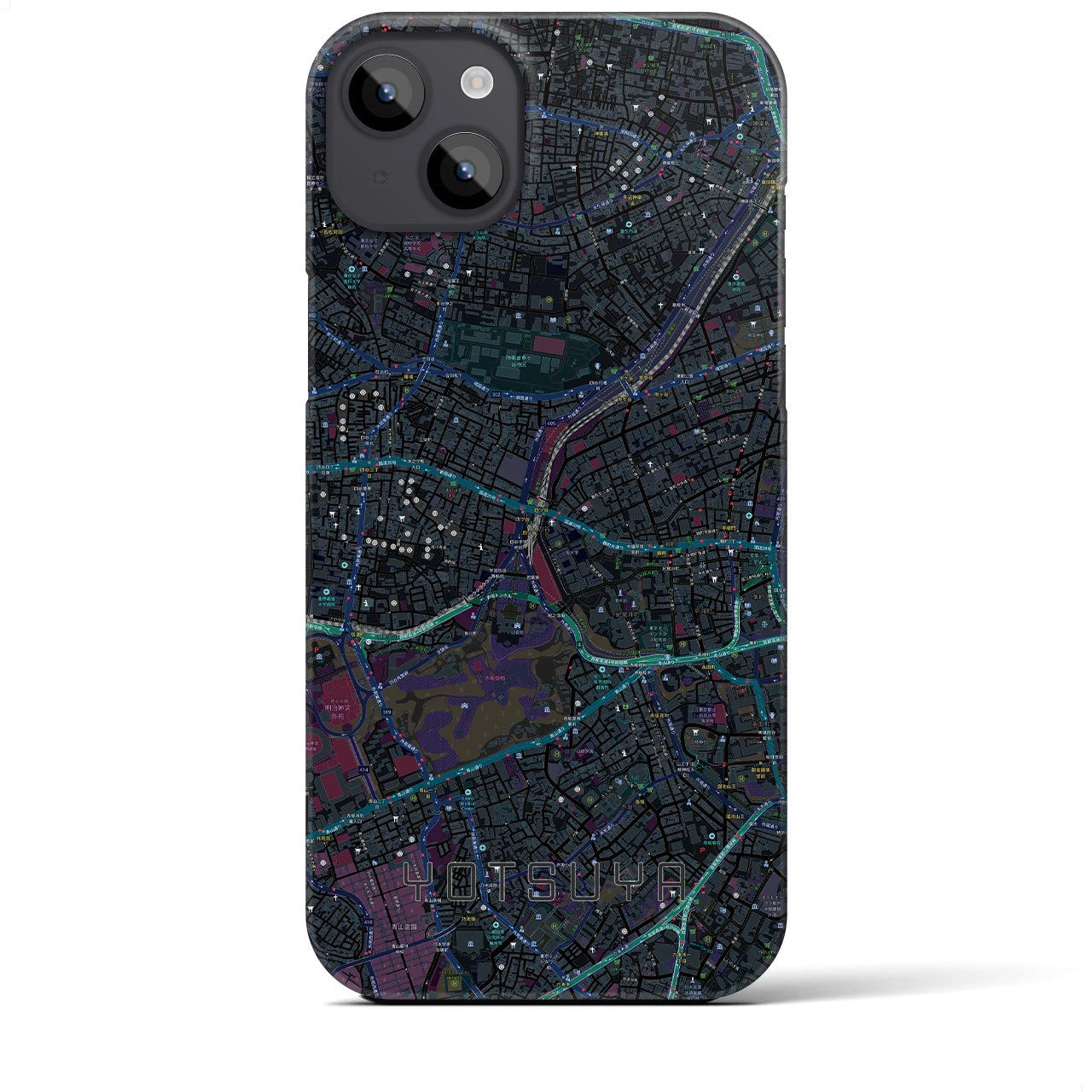 【四ツ谷(東京都)】地図柄iPhoneケース(バックカバータイプ)