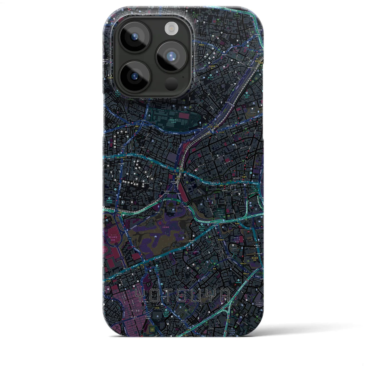 【四ツ谷(東京都)】地図柄iPhoneケース(バックカバータイプ)