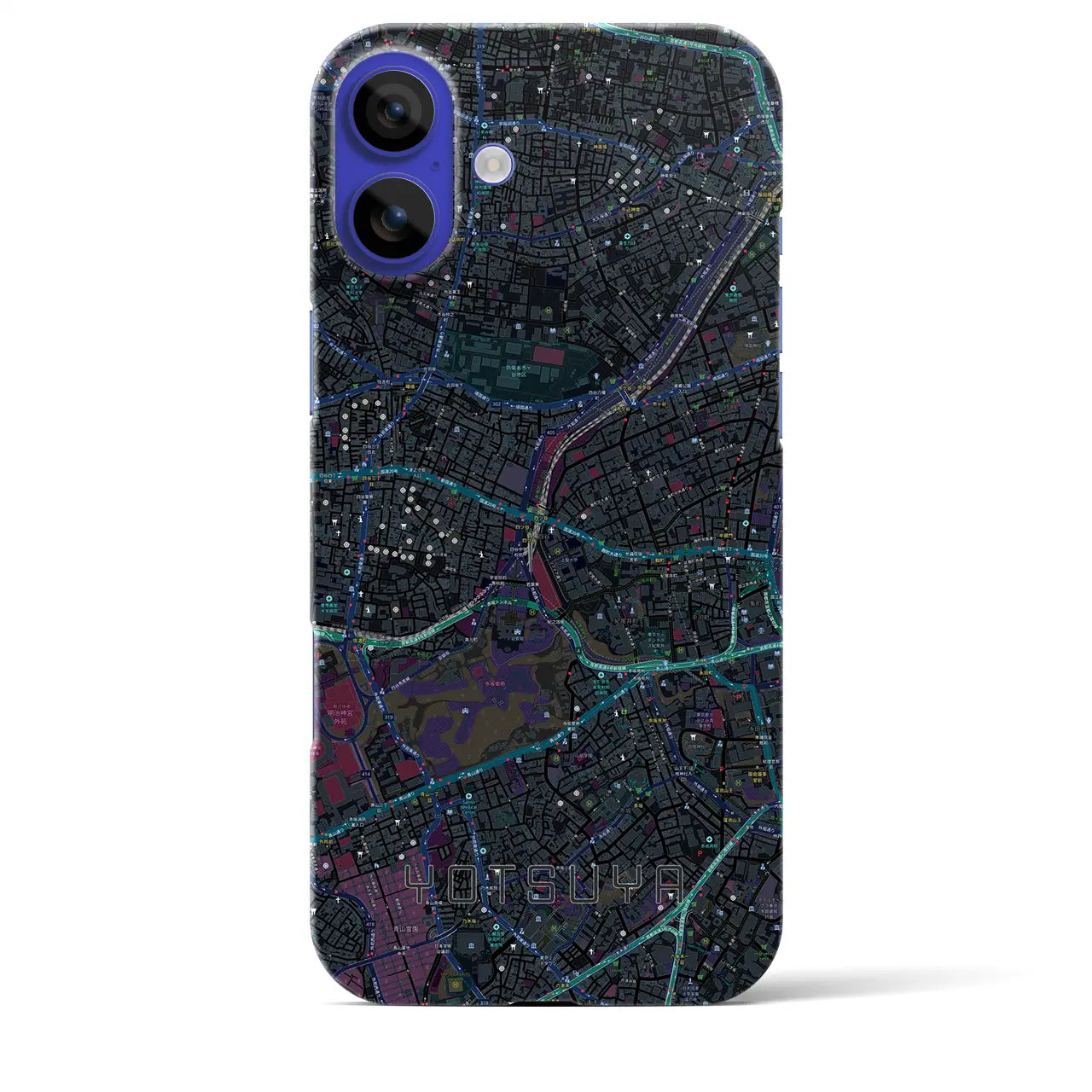 【四ツ谷(東京都)】地図柄iPhoneケース(バックカバータイプ)