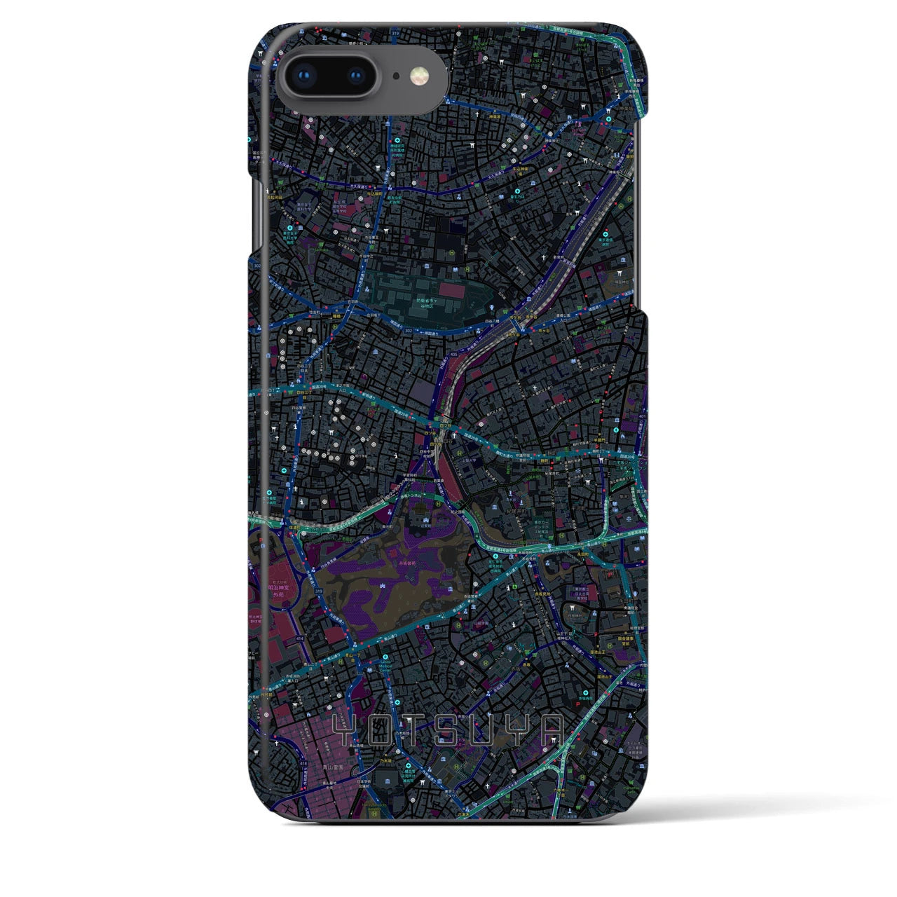 【四ツ谷(東京都)】地図柄iPhoneケース(バックカバータイプ)