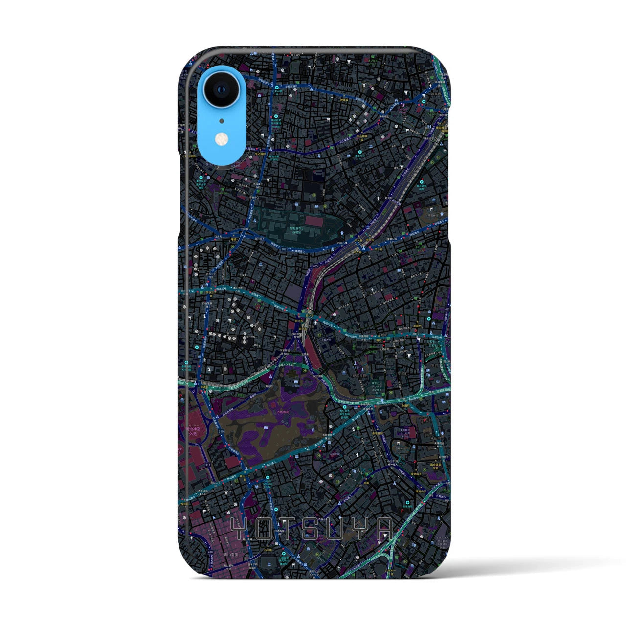 【四ツ谷(東京都)】地図柄iPhoneケース(バックカバータイプ)