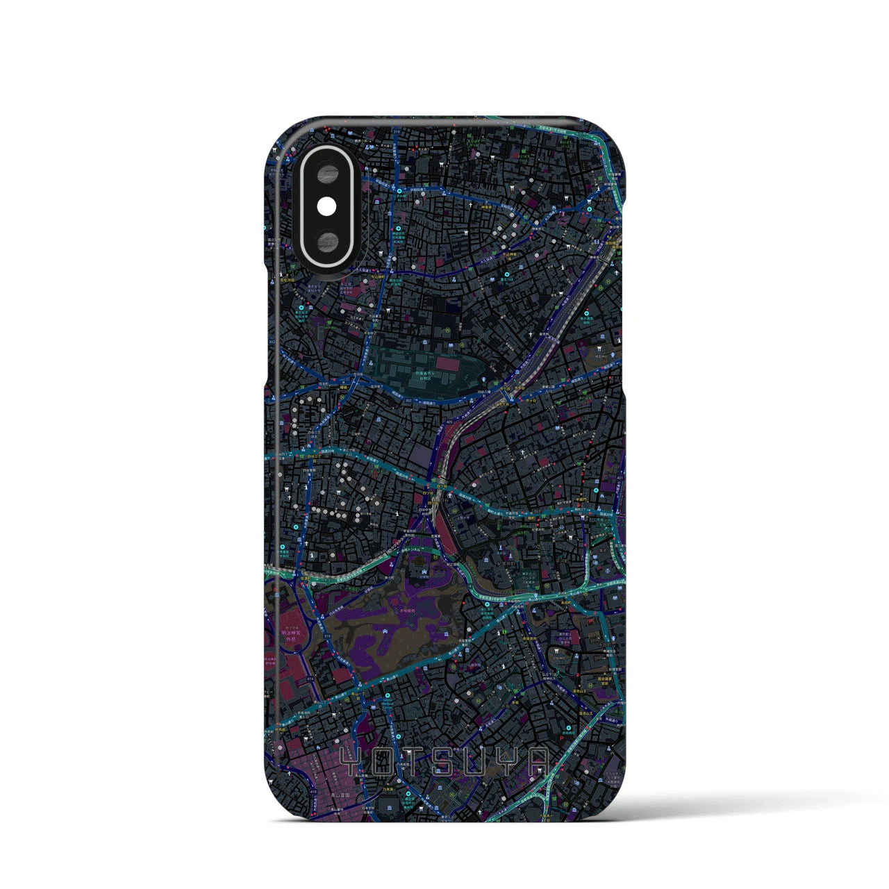 【四ツ谷(東京都)】地図柄iPhoneケース(バックカバータイプ)