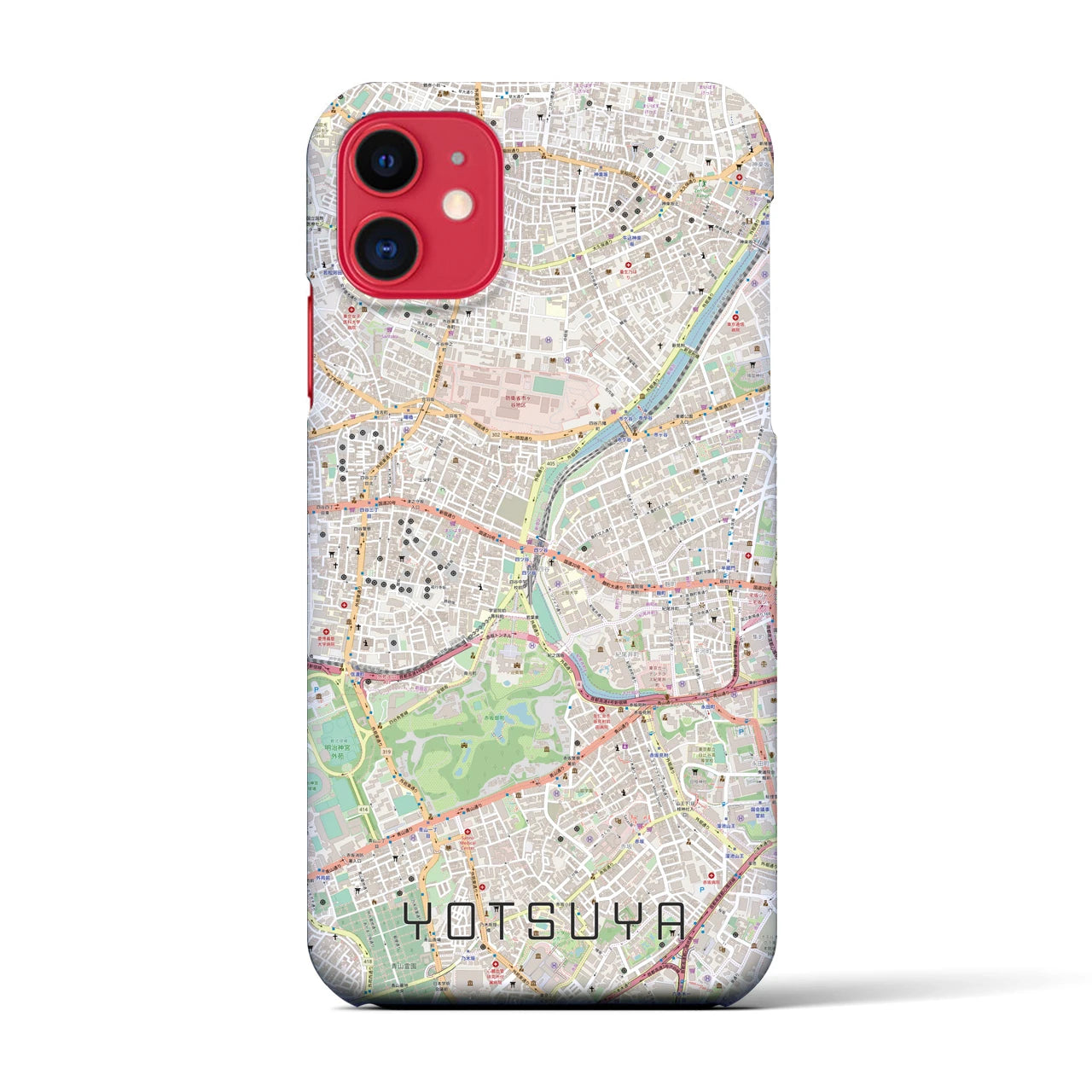 【四ツ谷(東京都)】地図柄iPhoneケース(バックカバータイプ)