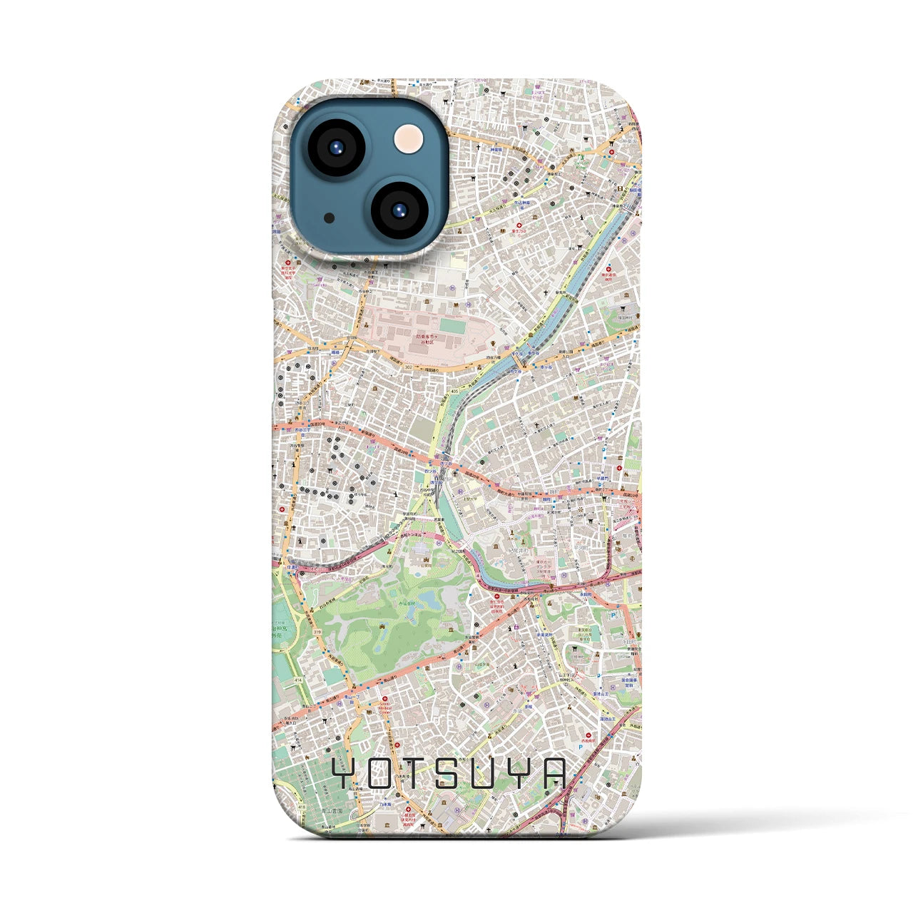 【四ツ谷(東京都)】地図柄iPhoneケース(バックカバータイプ)
