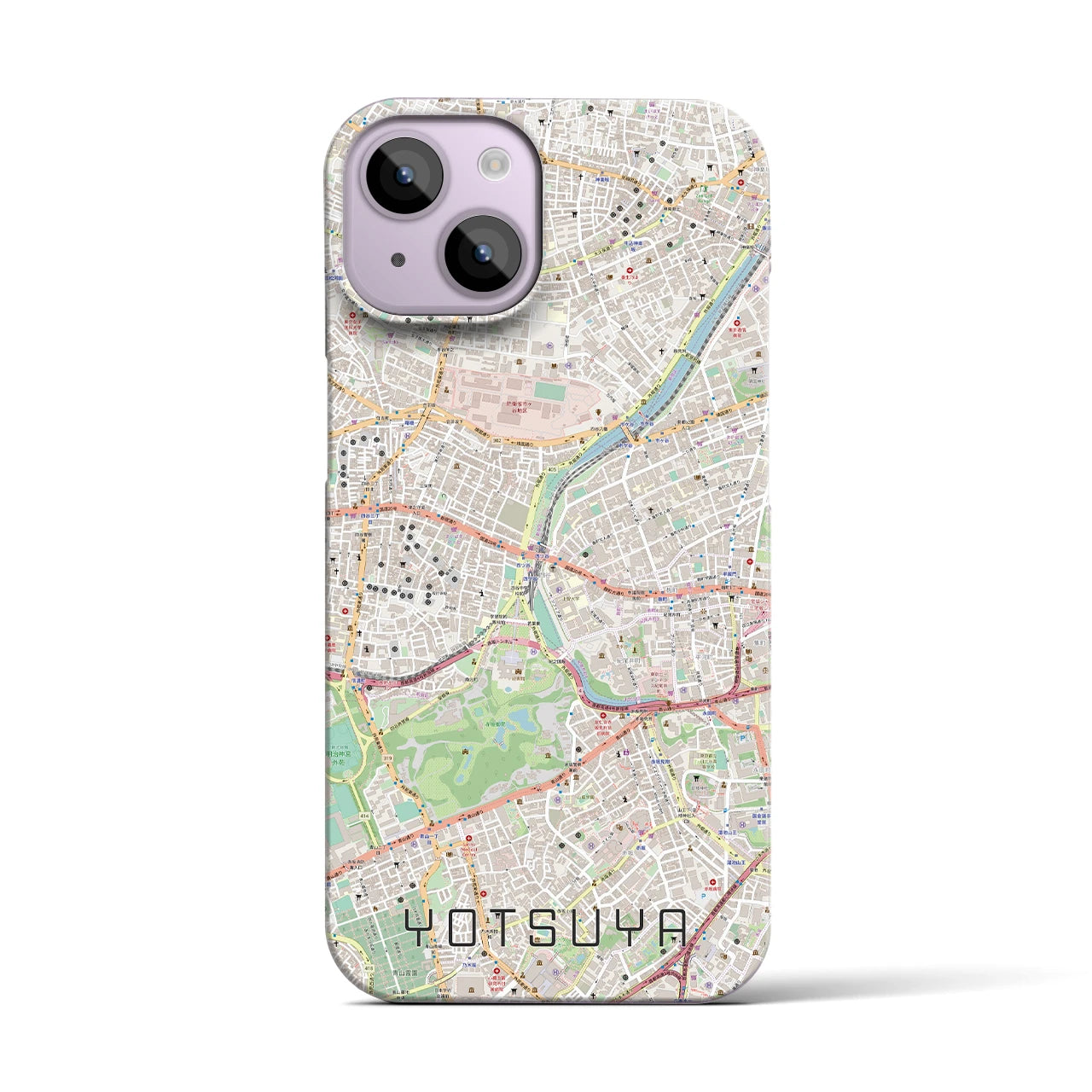 【四ツ谷(東京都)】地図柄iPhoneケース(バックカバータイプ)