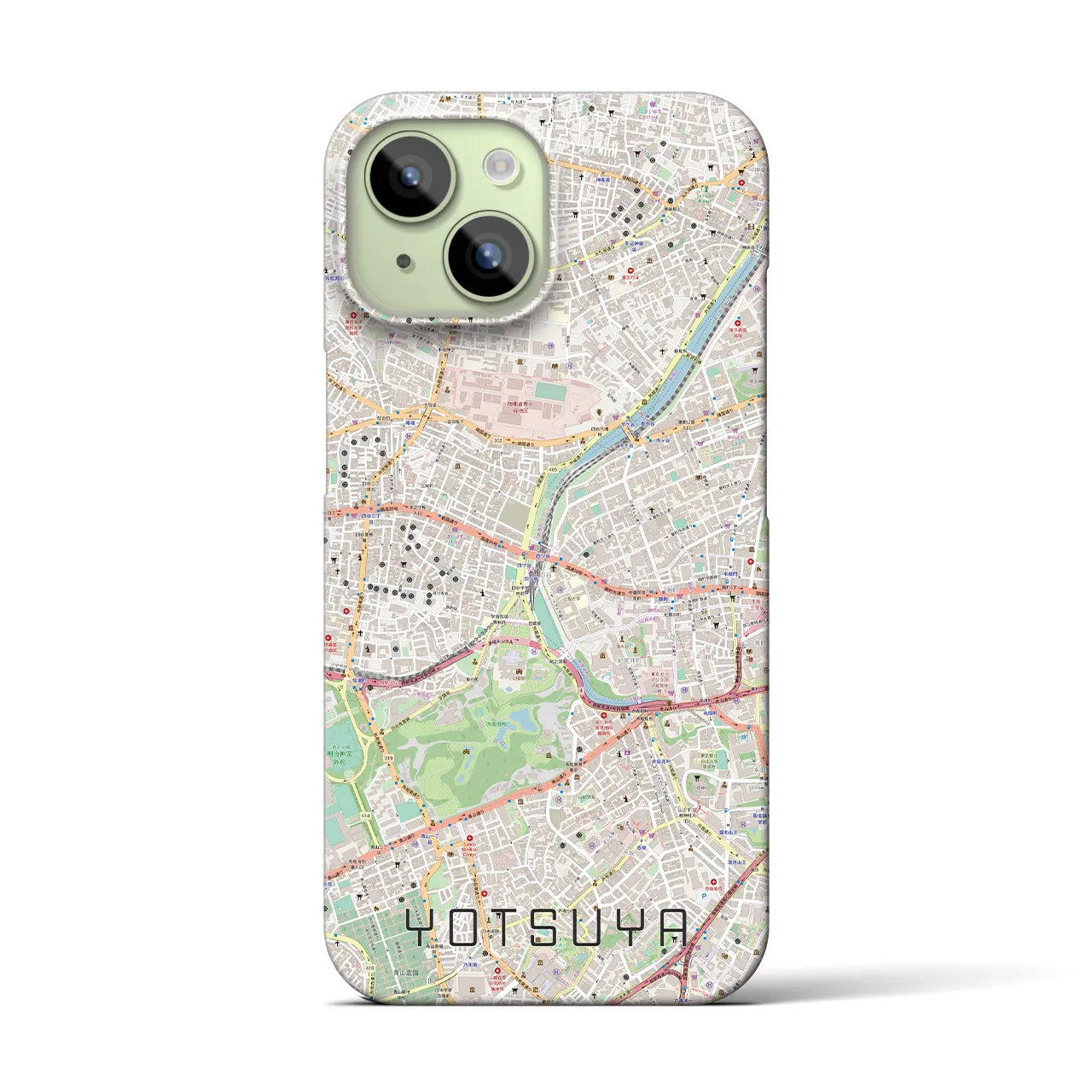 【四ツ谷(東京都)】地図柄iPhoneケース(バックカバータイプ)