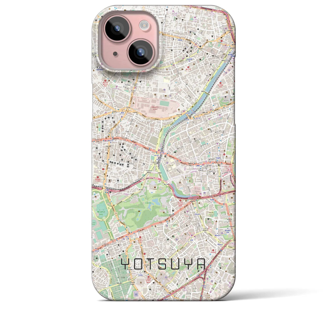 【四ツ谷(東京都)】地図柄iPhoneケース(バックカバータイプ)
