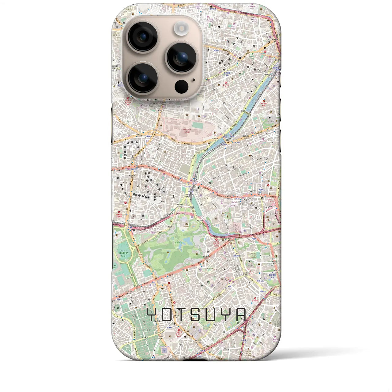 【四ツ谷(東京都)】地図柄iPhoneケース(バックカバータイプ)