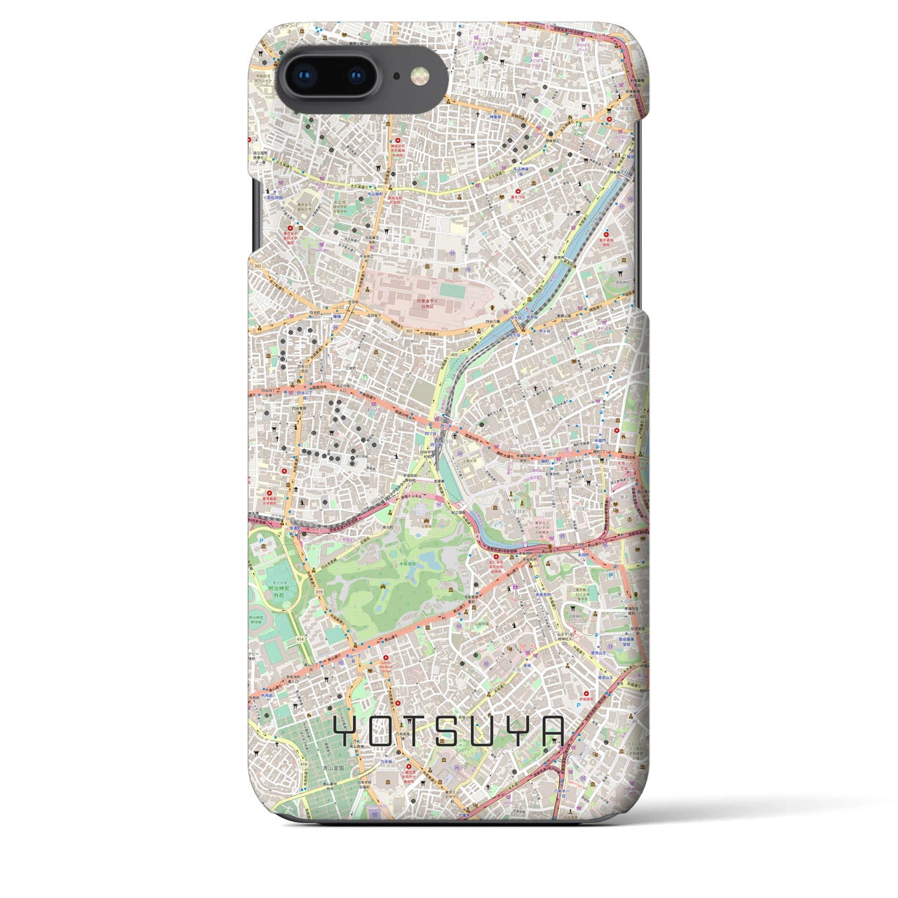 【四ツ谷(東京都)】地図柄iPhoneケース(バックカバータイプ)