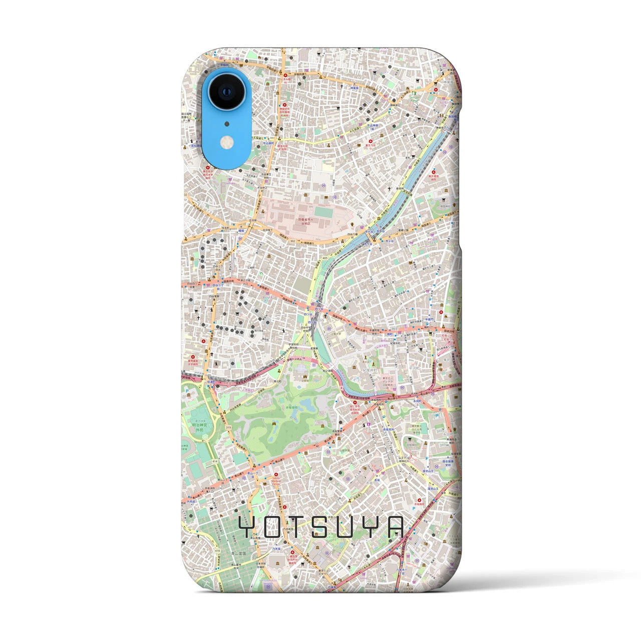 【四ツ谷(東京都)】地図柄iPhoneケース(バックカバータイプ)