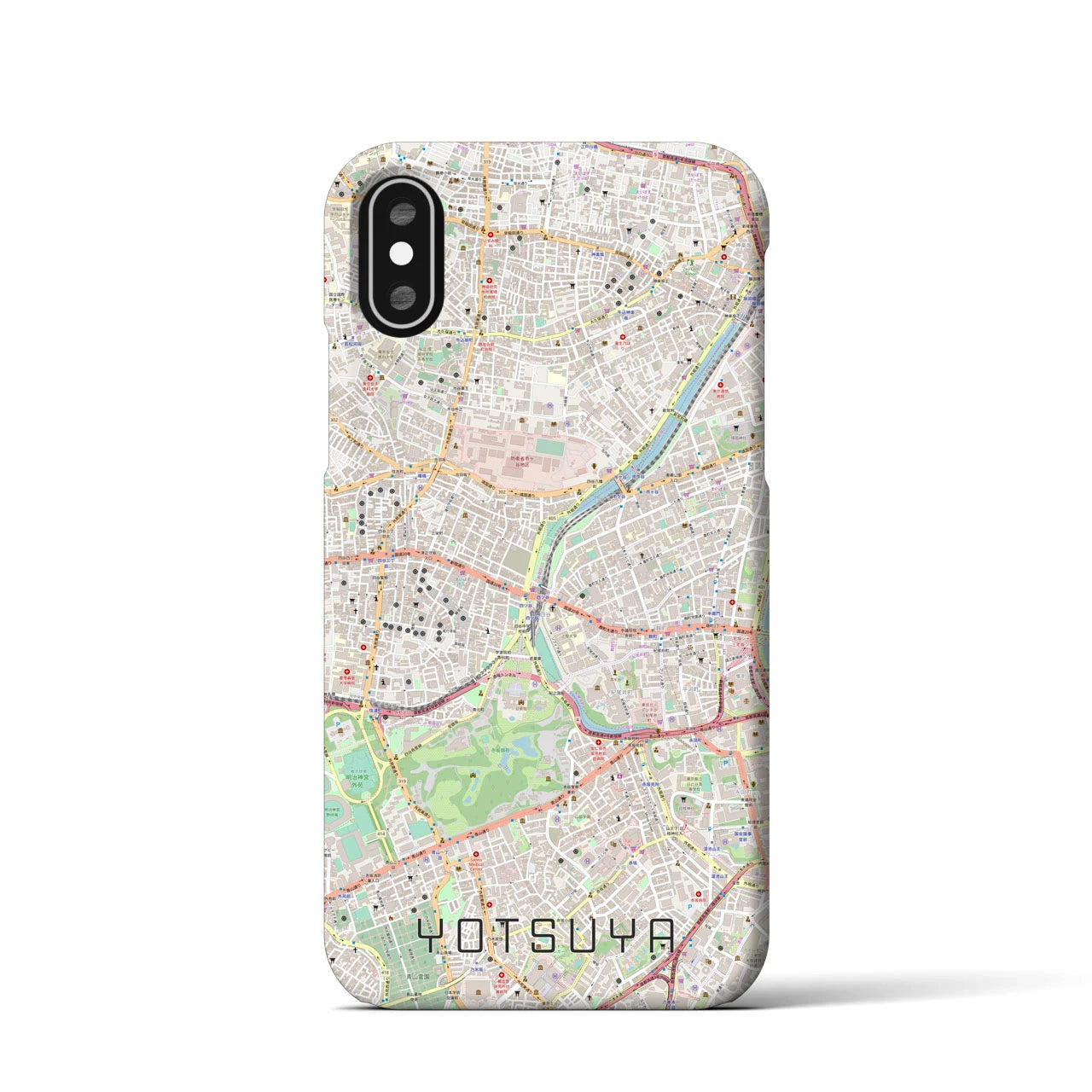 【四ツ谷(東京都)】地図柄iPhoneケース(バックカバータイプ)