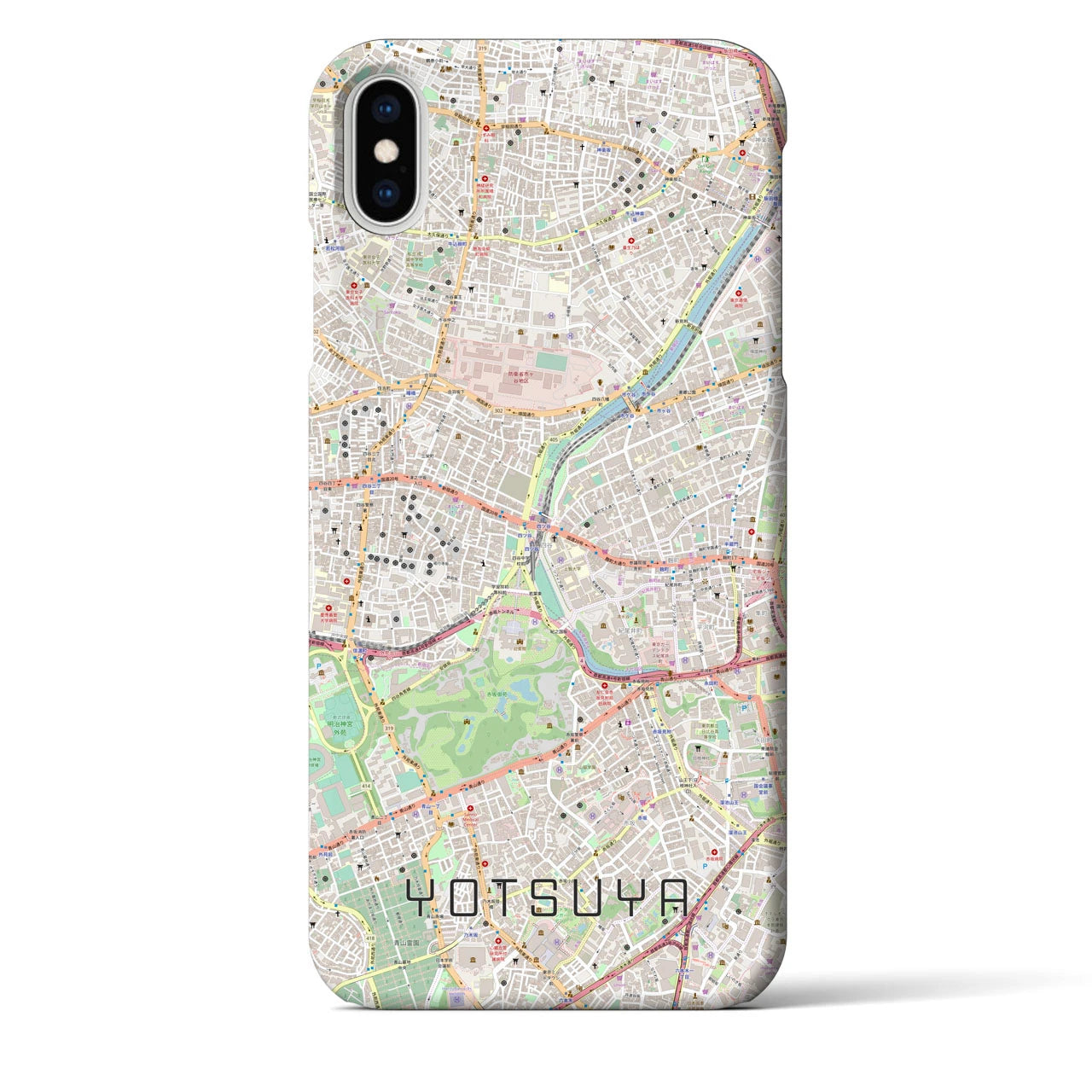 【四ツ谷(東京都)】地図柄iPhoneケース(バックカバータイプ)