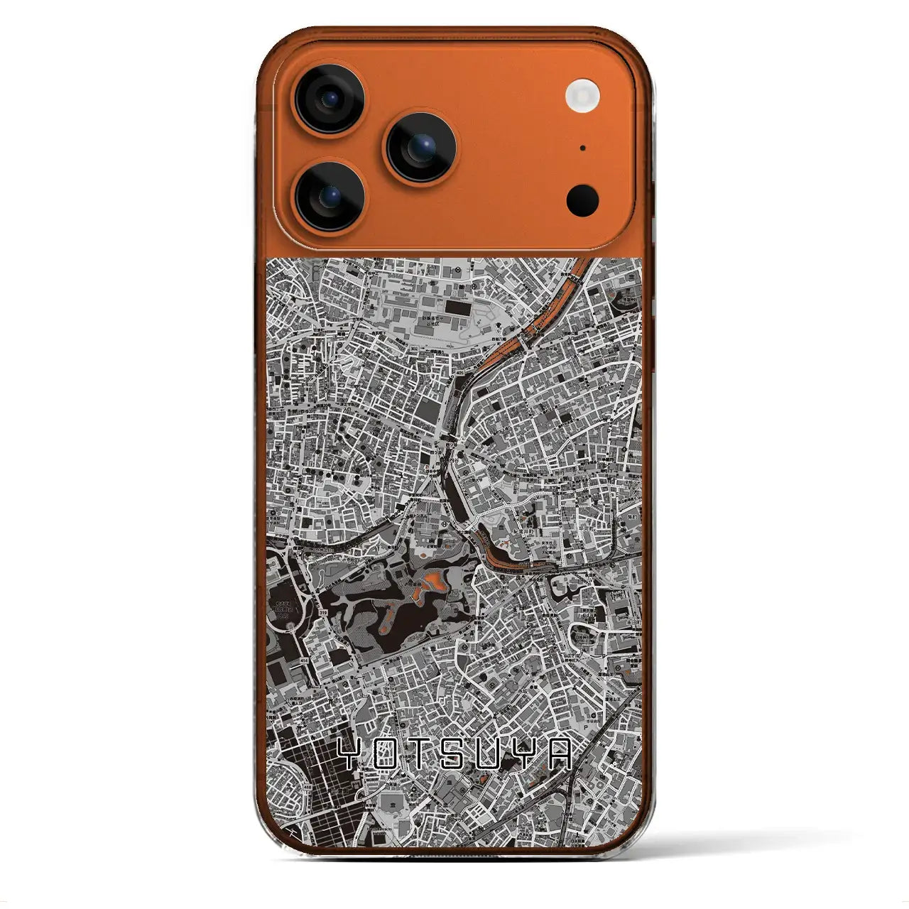 【四ツ谷(東京都)】地図柄iPhoneケース(クリアタイプ)モノトーン・iPhone 17 Pro Max 用