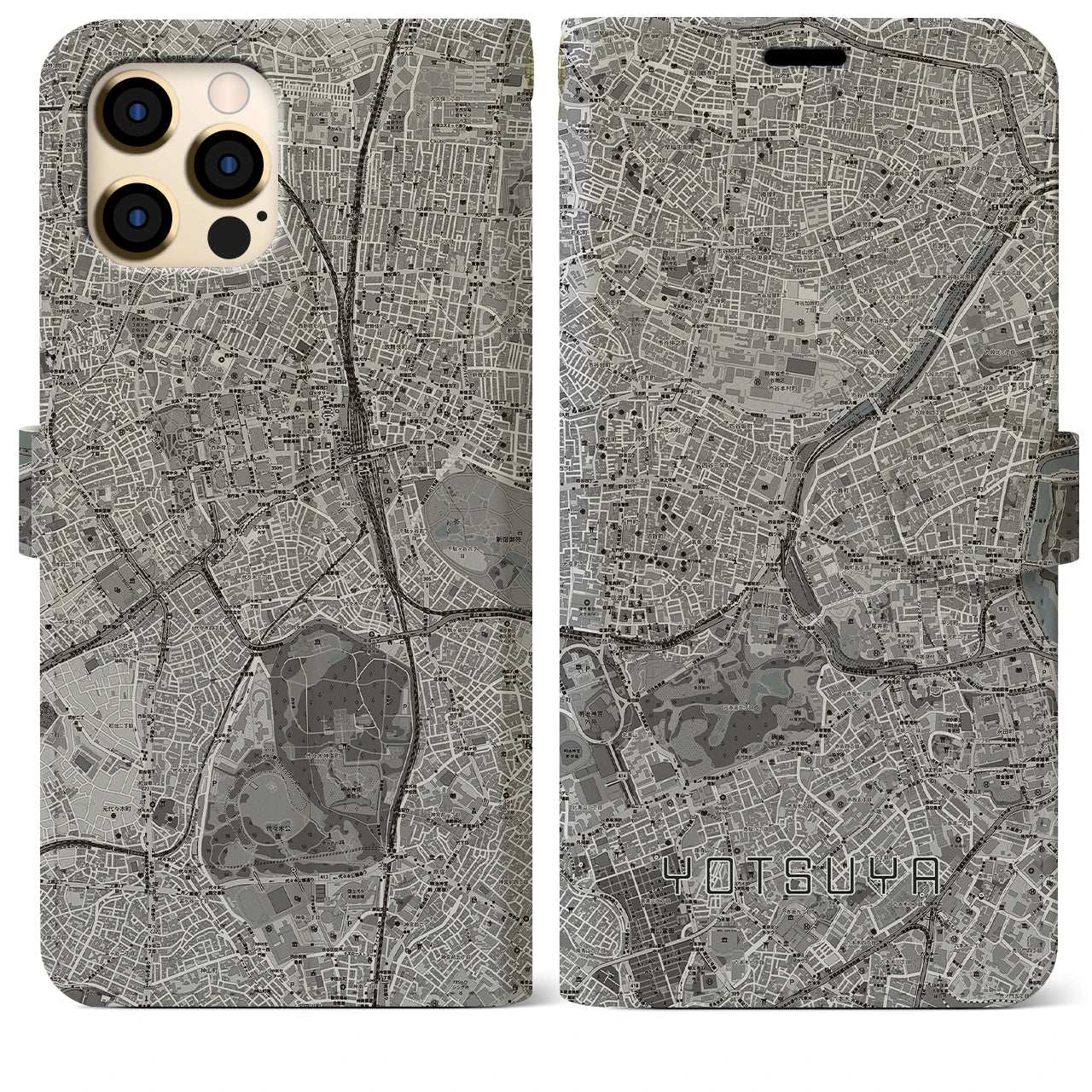 【四ツ谷(東京都)】地図柄iPhoneケース(手帳タイプ)