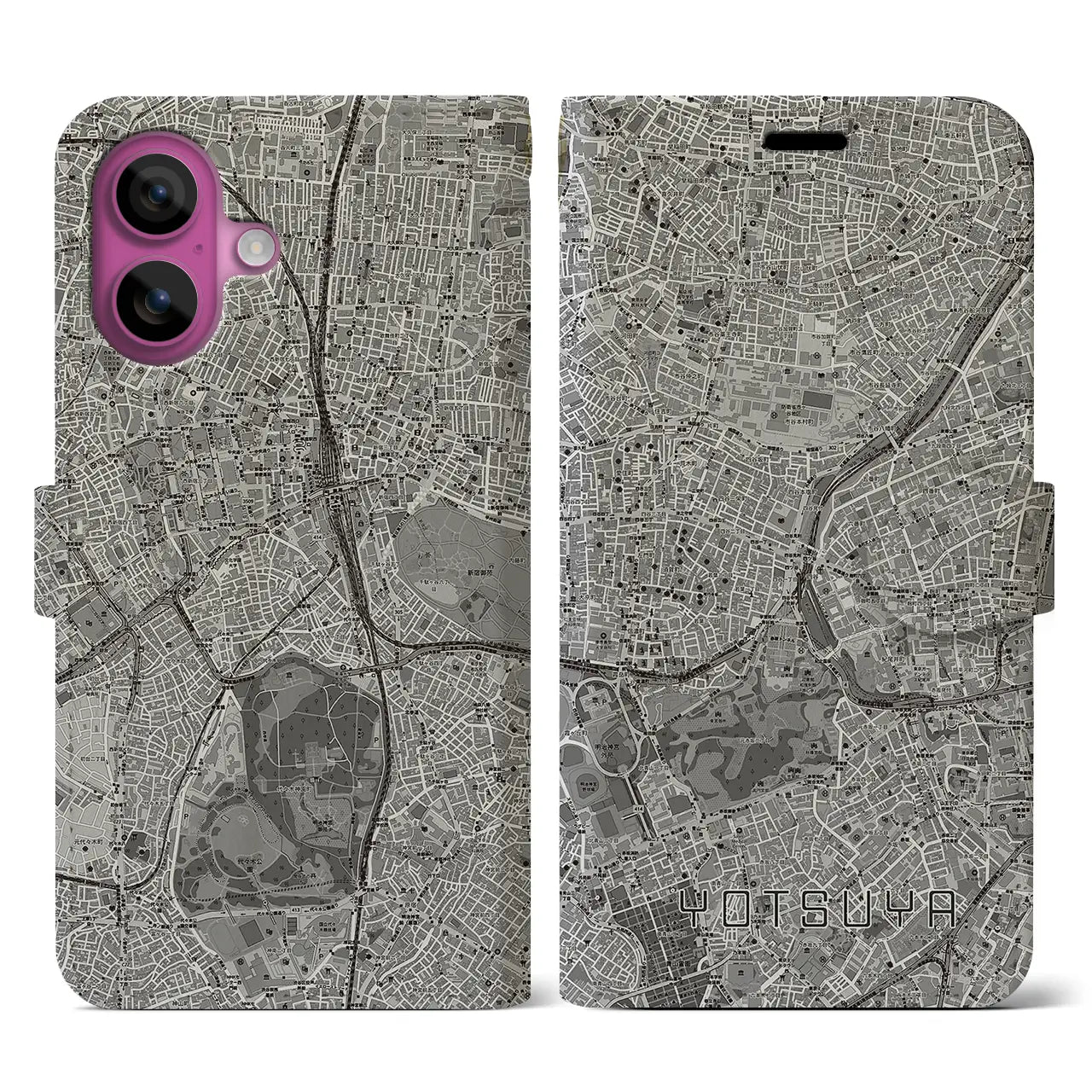 【四ツ谷(東京都)】地図柄iPhoneケース(手帳タイプ)