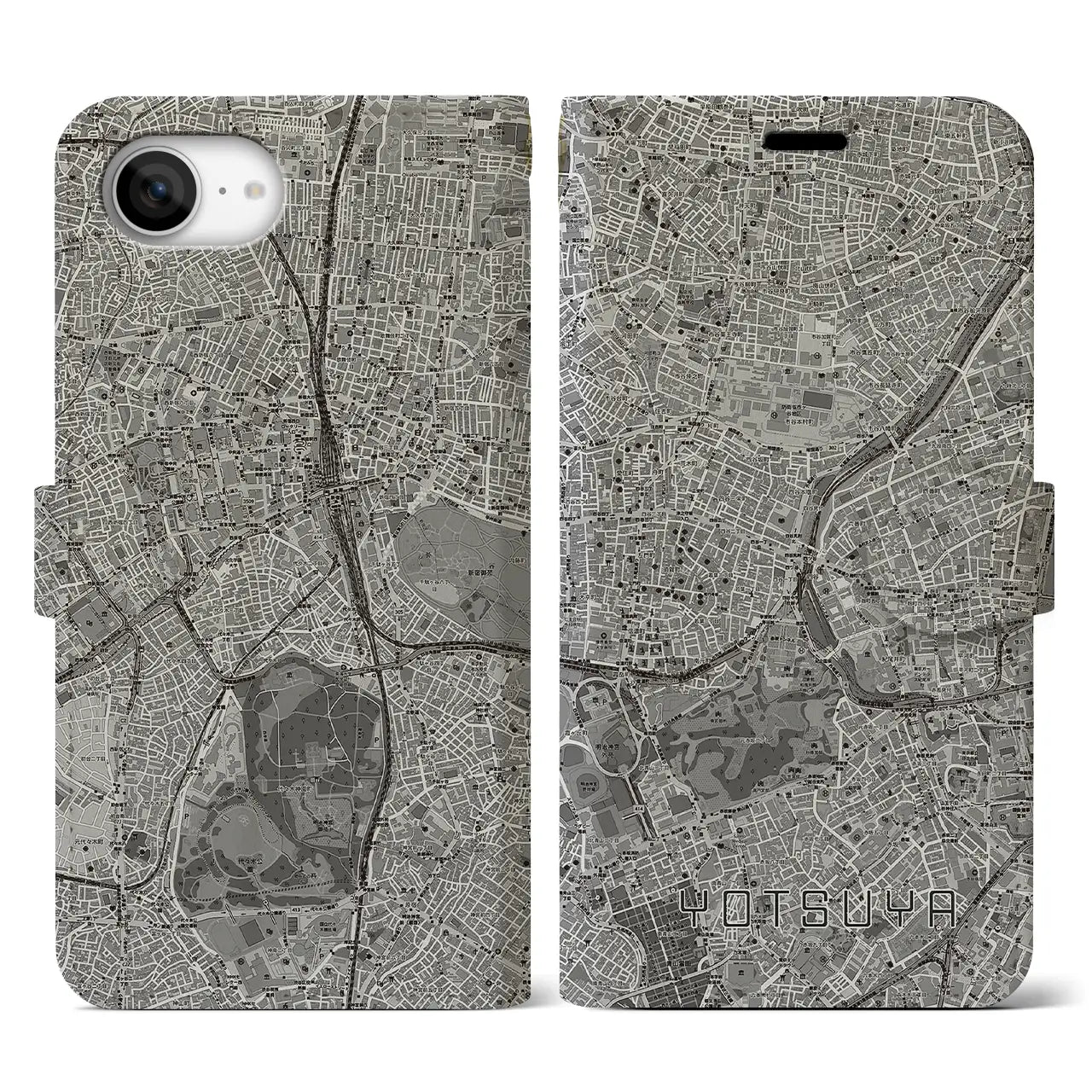 【四ツ谷(東京都)】地図柄iPhoneケース(手帳タイプ)