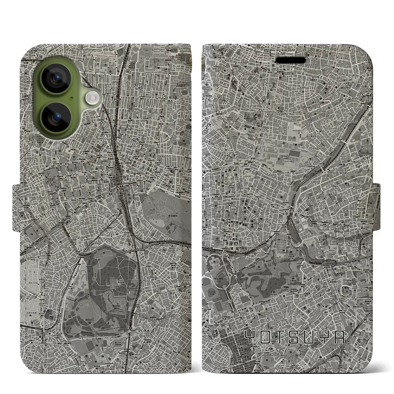 【四ツ谷(東京都)】地図柄iPhoneケース(手帳タイプ)