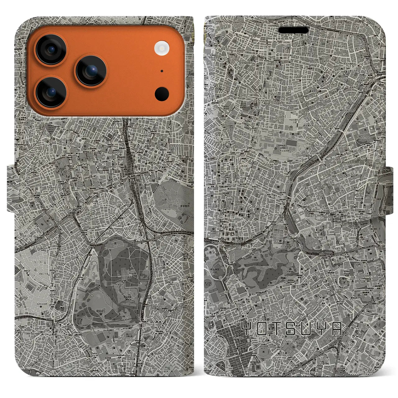 【四ツ谷(東京都)】地図柄iPhoneケース(手帳タイプ)