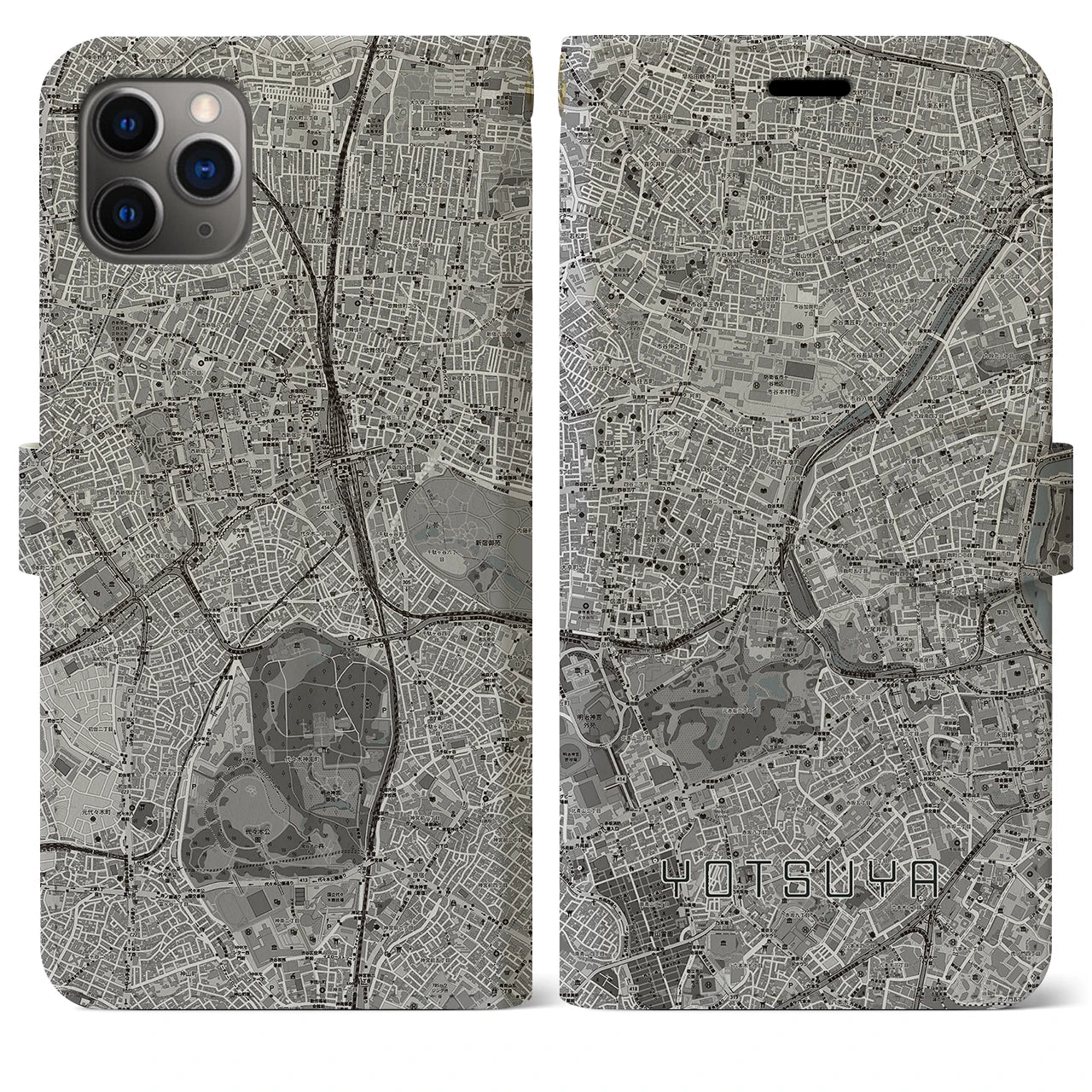 【四ツ谷(東京都)】地図柄iPhoneケース(手帳タイプ)