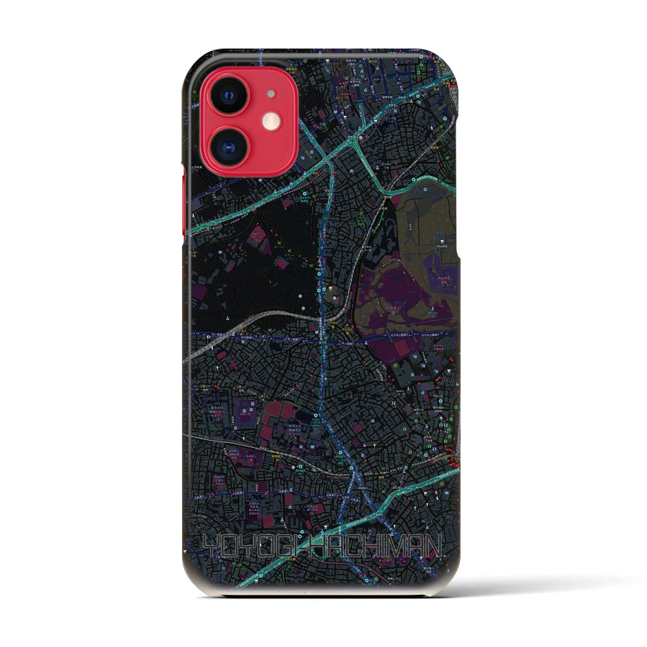 【代々木八幡(東京都)】地図柄iPhoneケース(バックカバータイプ)